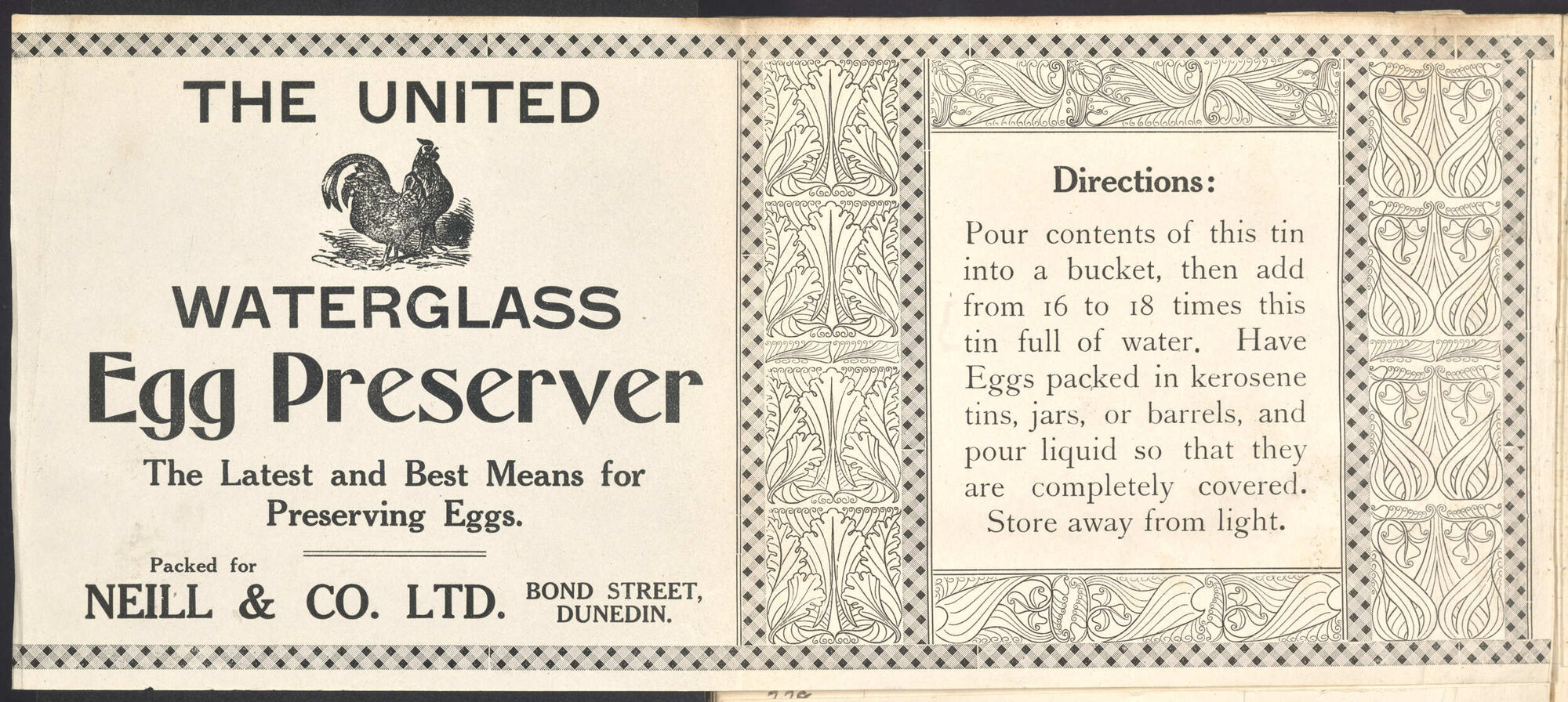"The United Waterglass Egg Preserver"