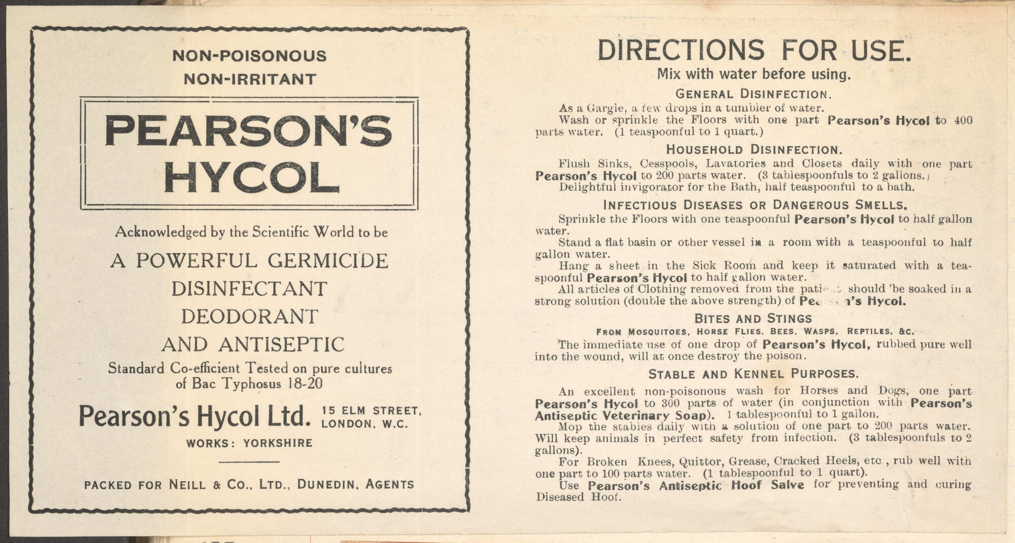 "Pearson's Hycol"