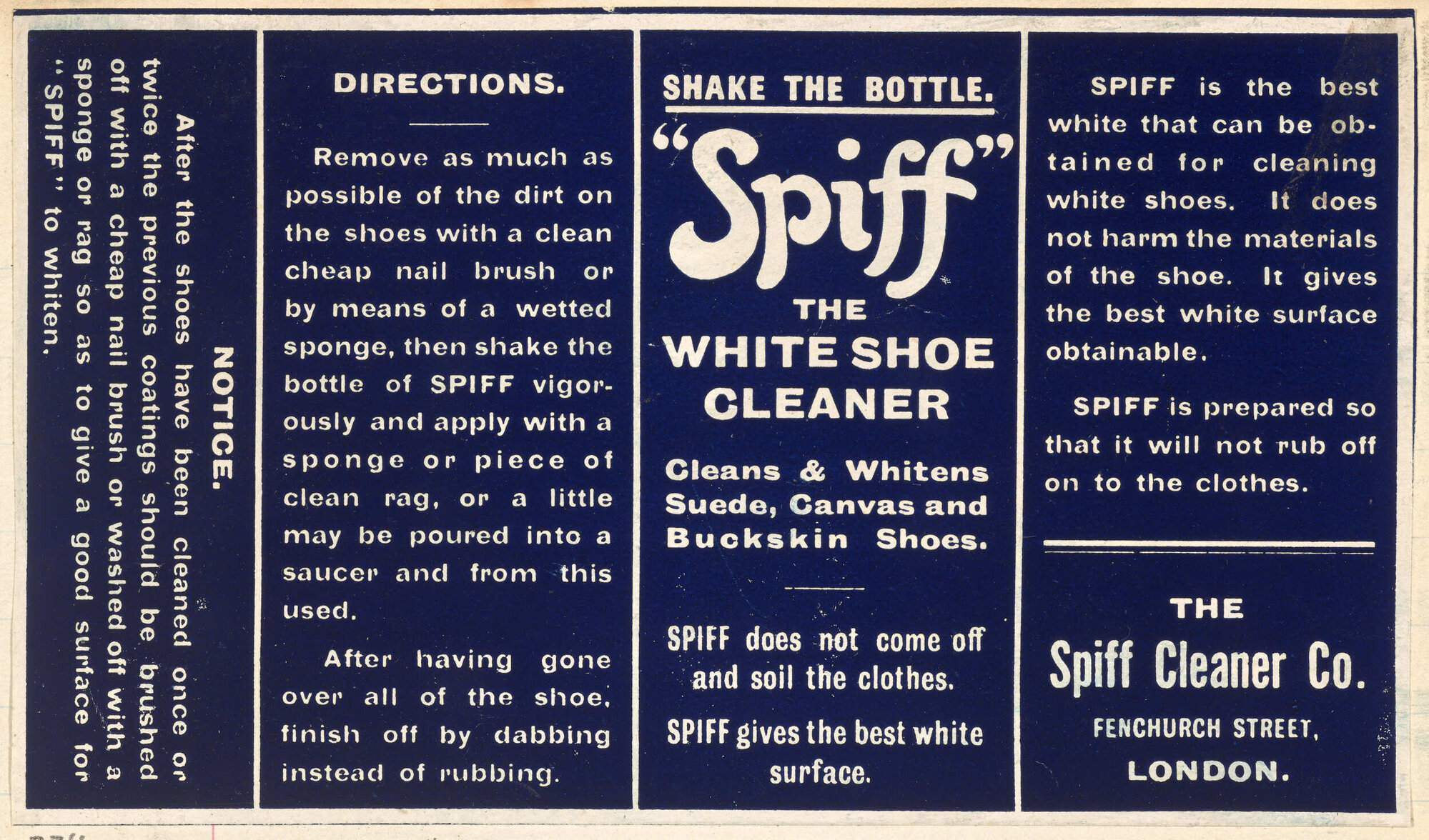 " "Spiff" The White Shoe Cleaner"