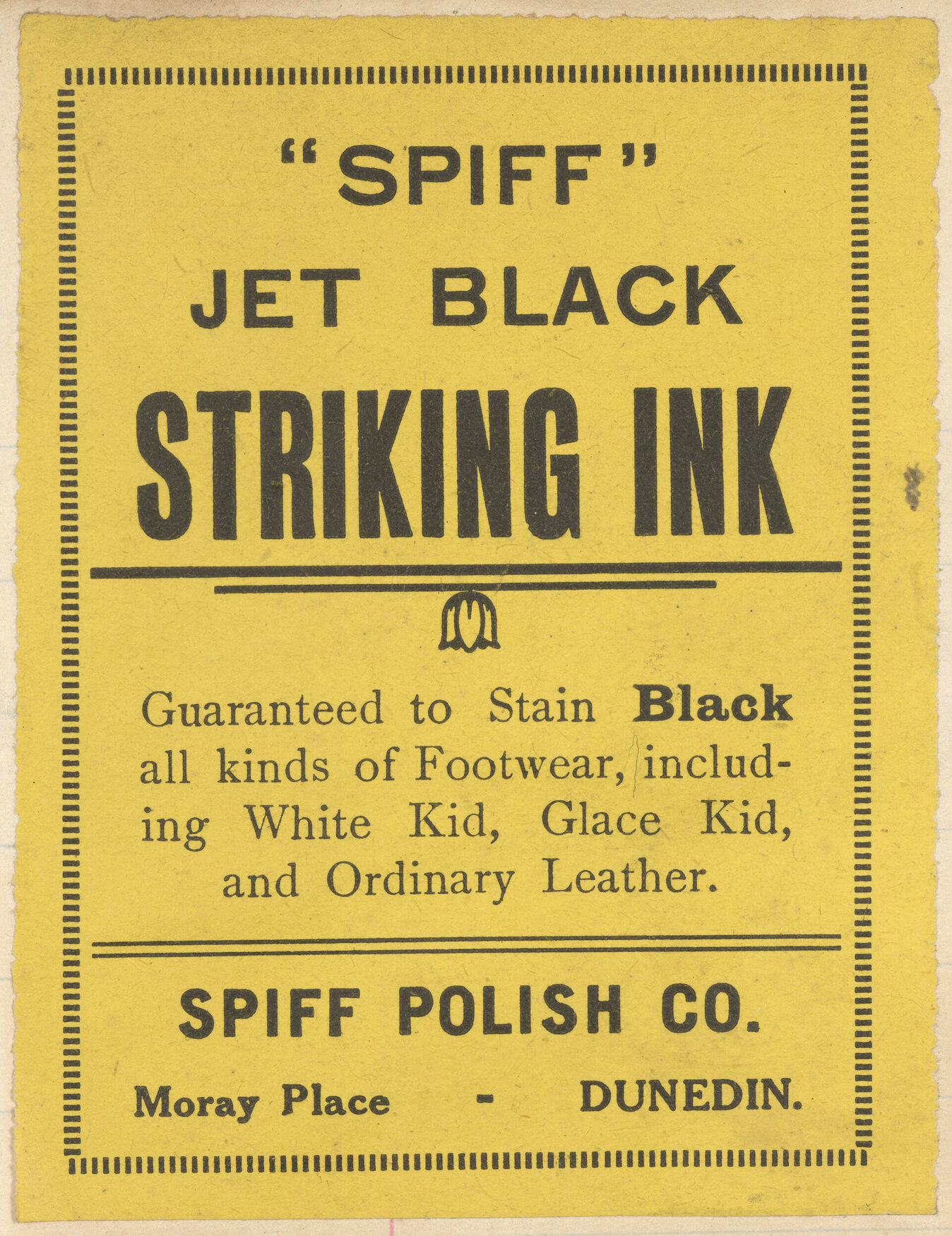 " "Spiff" Jet Black Striking Ink"