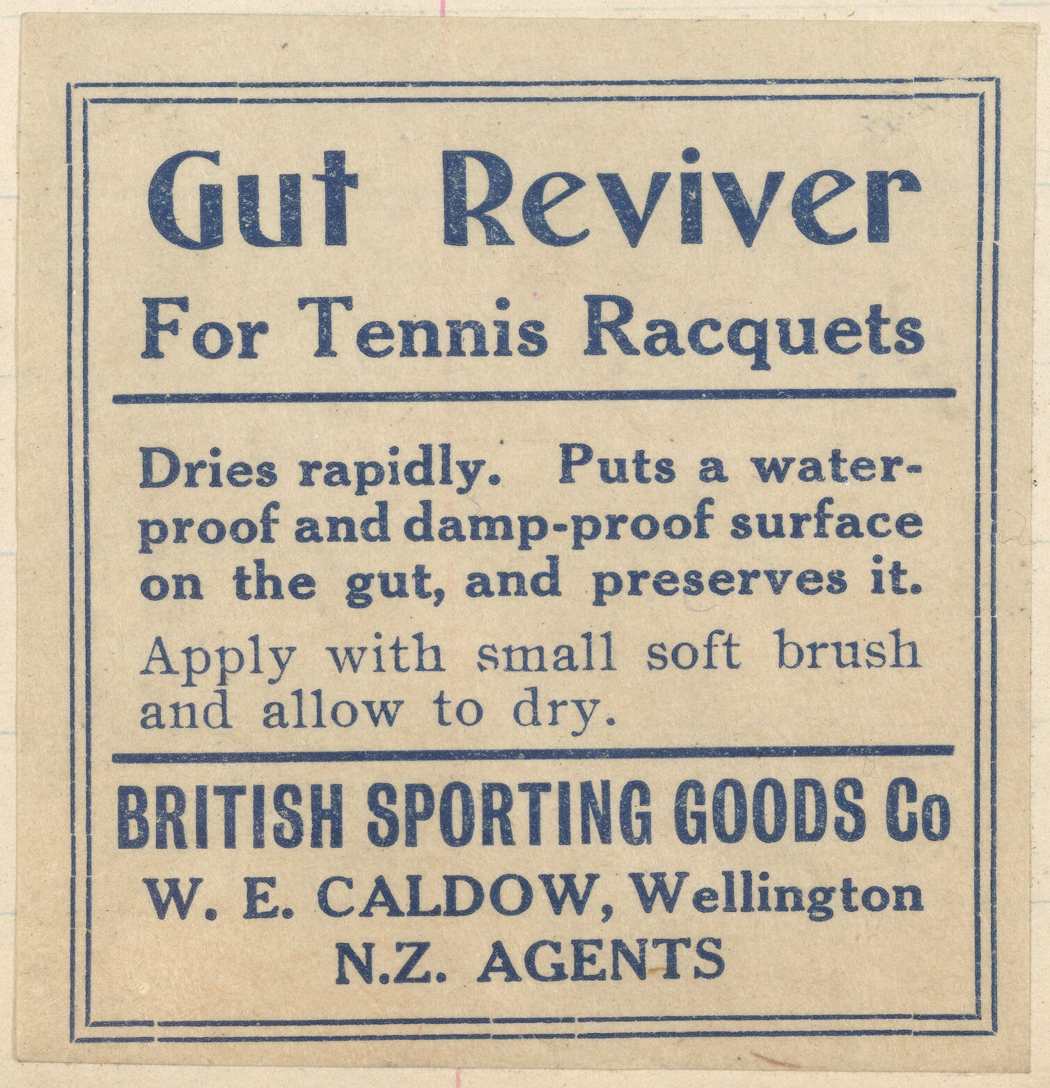 "Gut Reviver For Tennis Racquets"