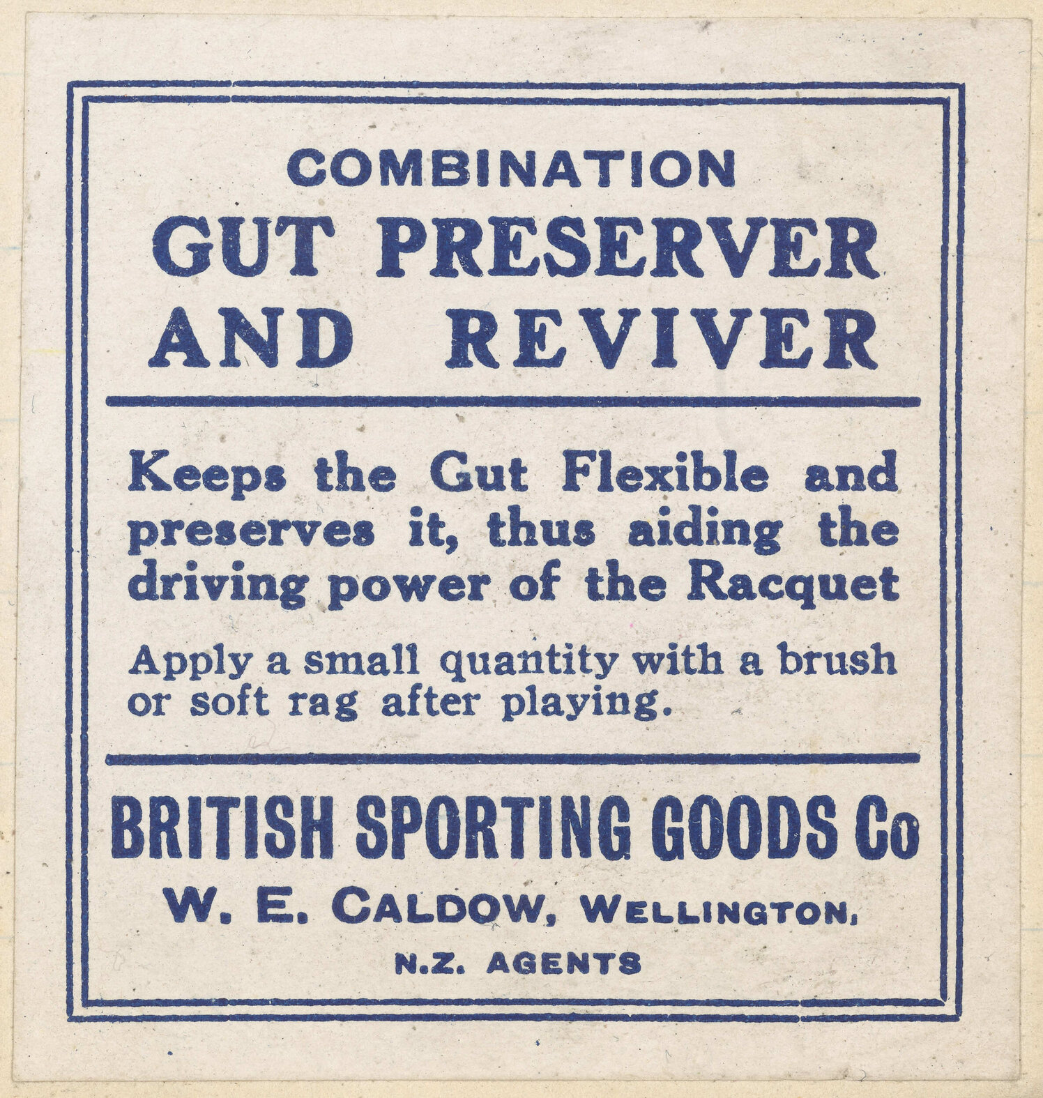 "Combination Gut Preserver And Reviver"