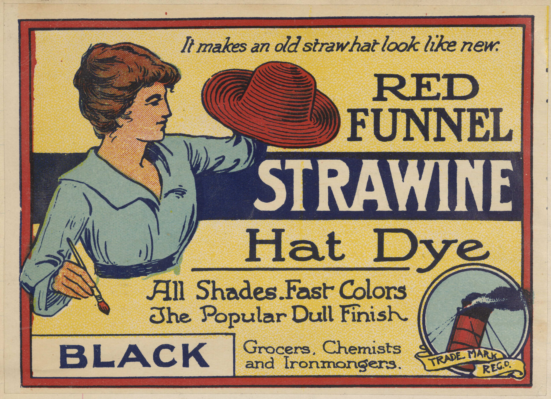 "Red Funnel Strawine Hat Dye"