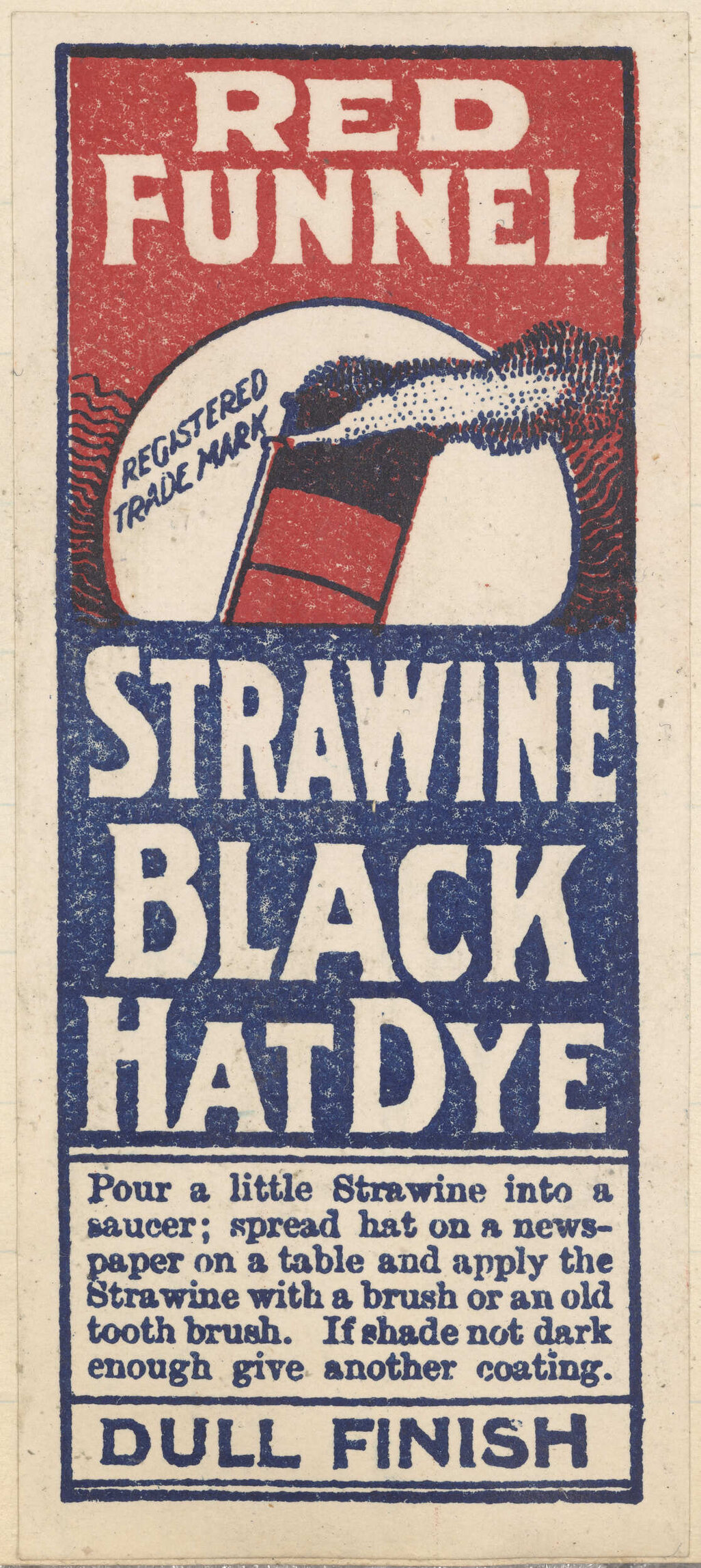 "Red Funnel Strawine Black Hat Dye"