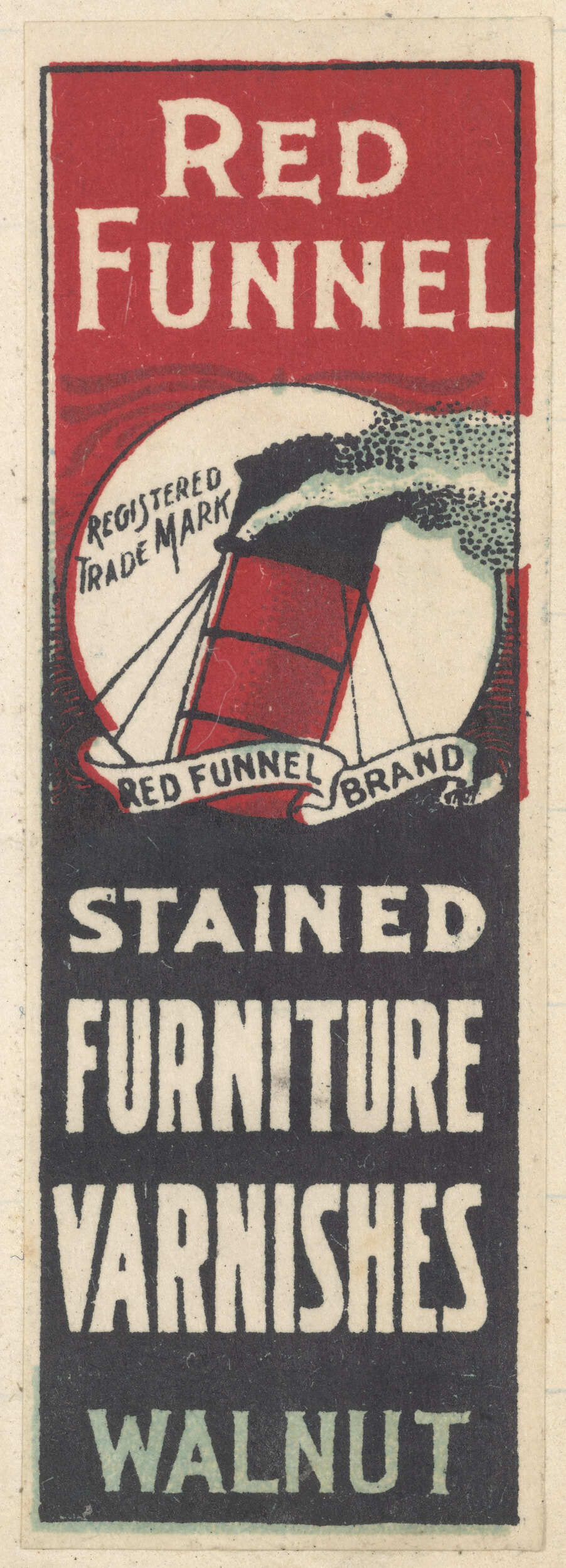 "Red Funnel Stained Furniture Varnishes"