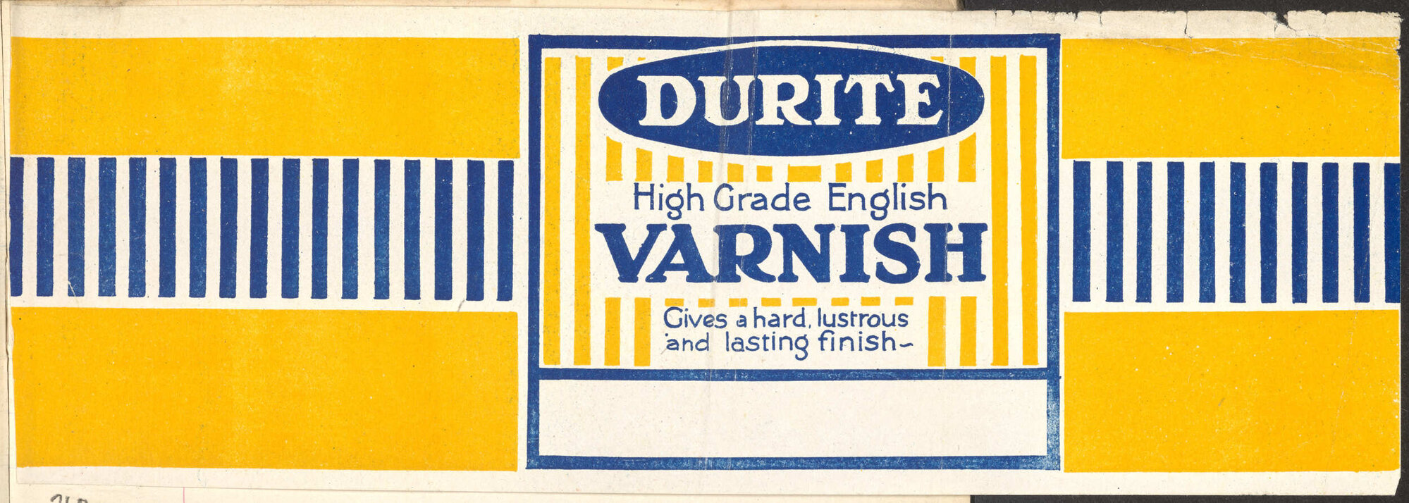 "Durite High Grade English Varnish"