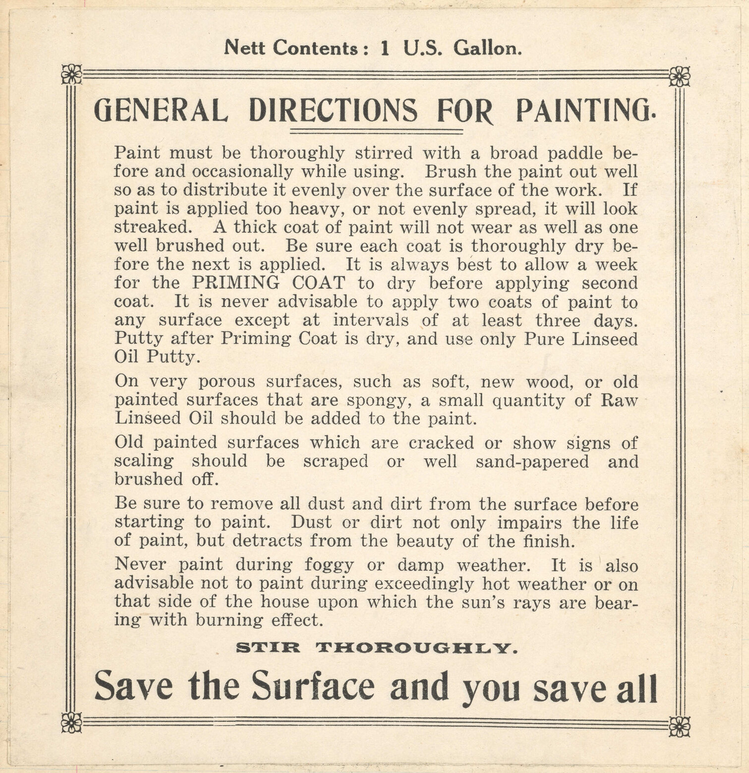 "General Directions For Painting"