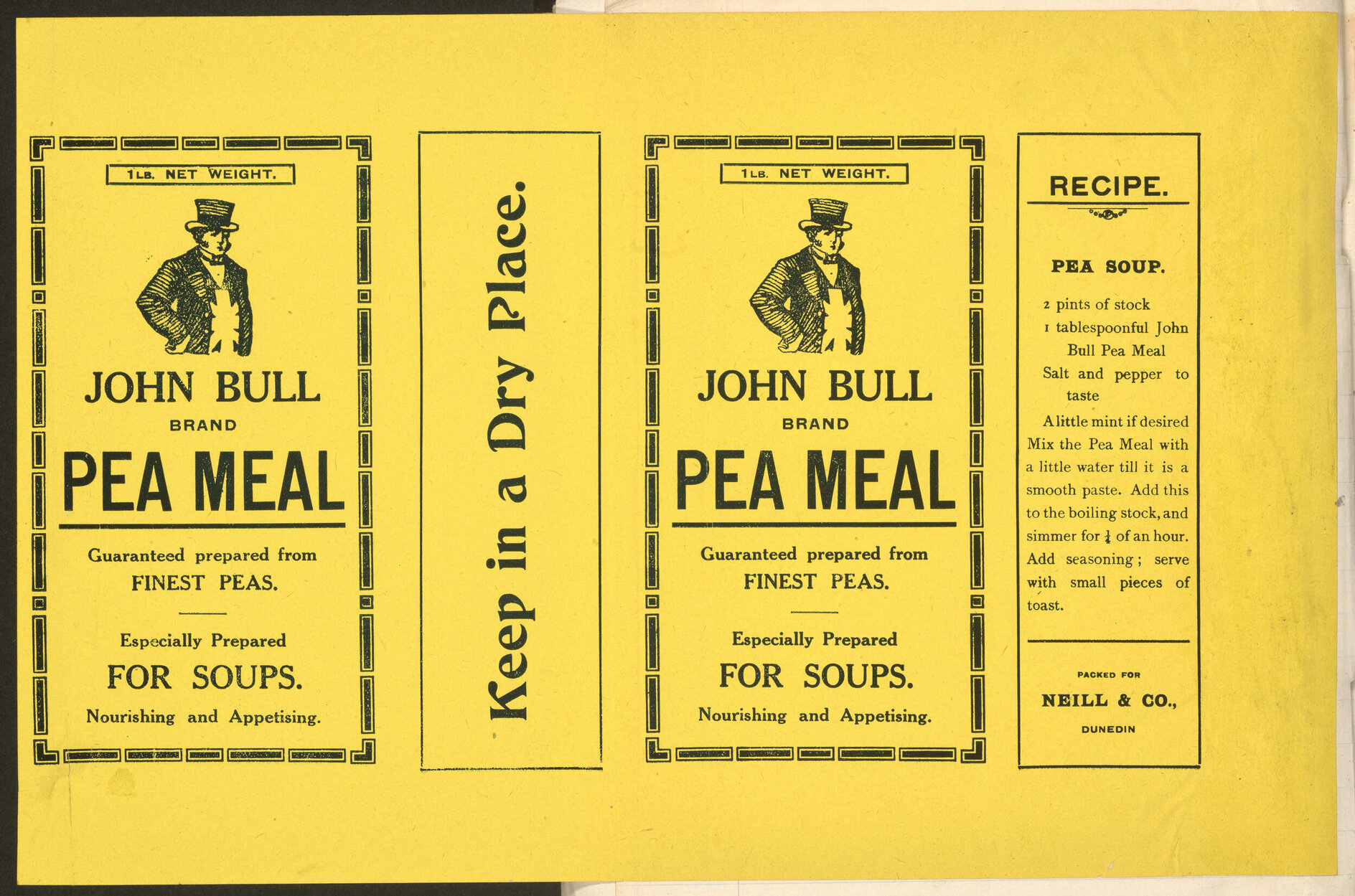 "John Bull Brand Pea Meal"