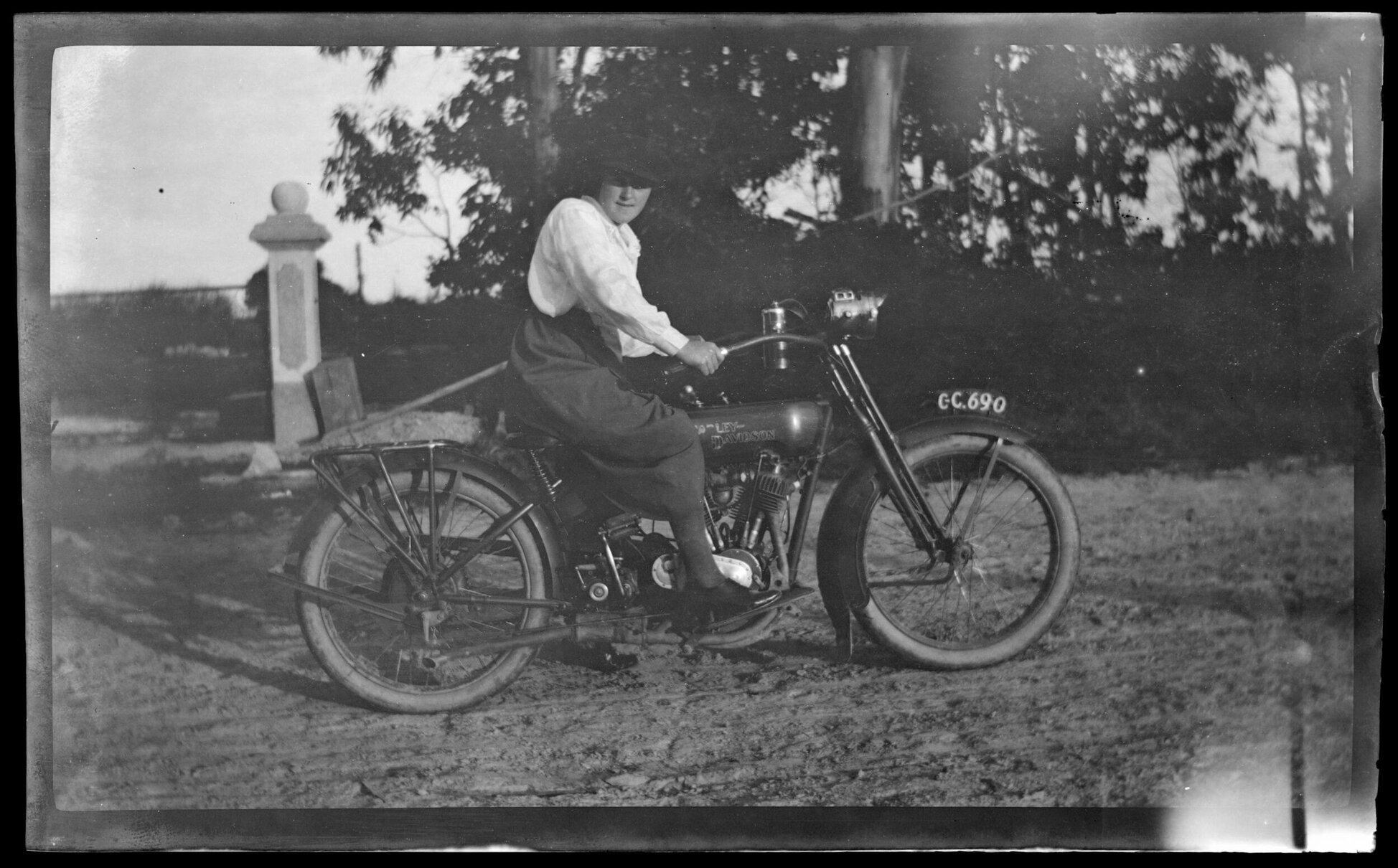 Girl on motorbike