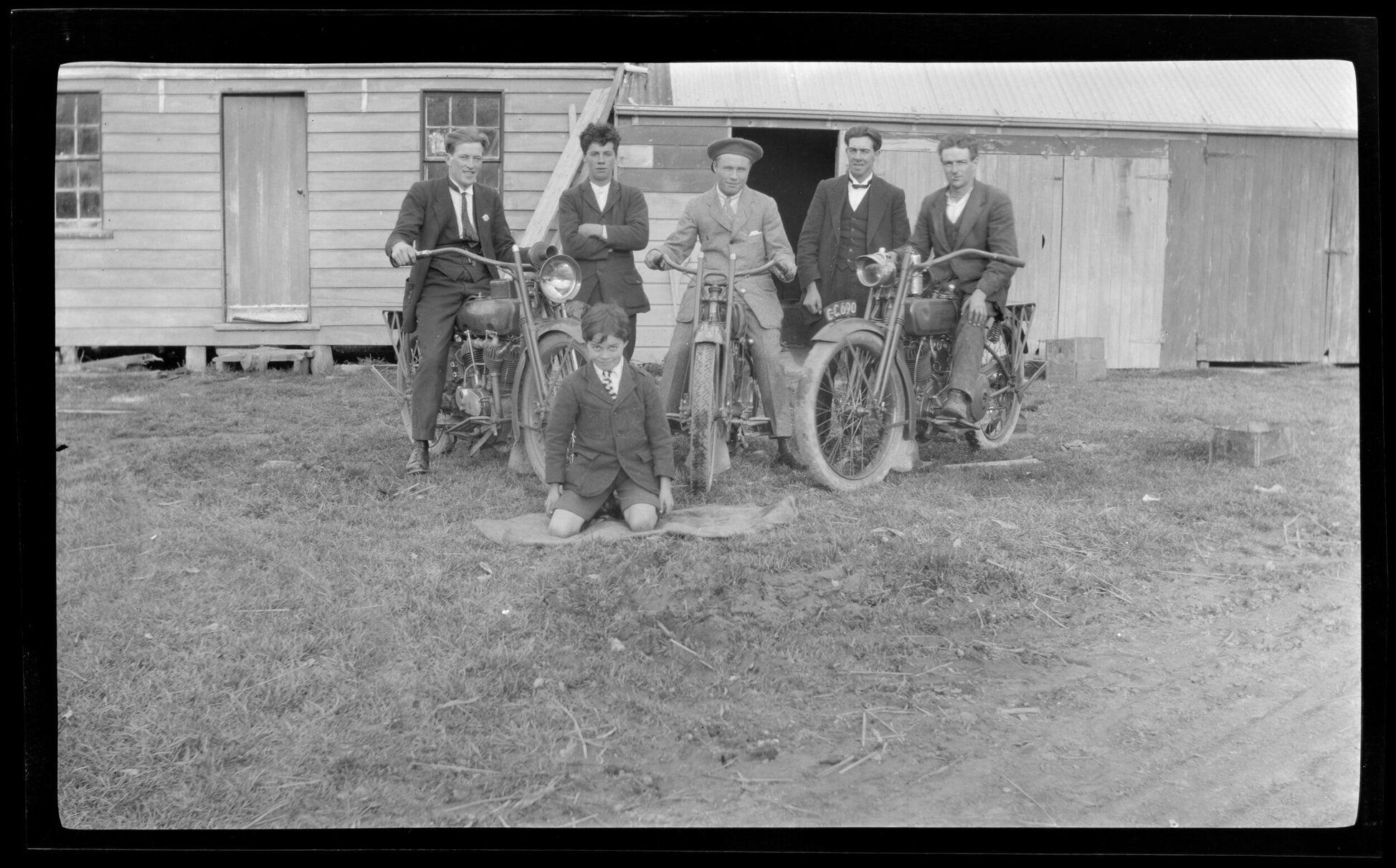 Men with motorbikes
