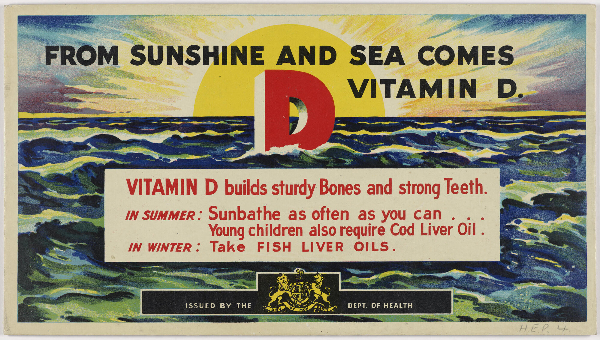 "From Sunshine And Sea Comes Vitamin D."