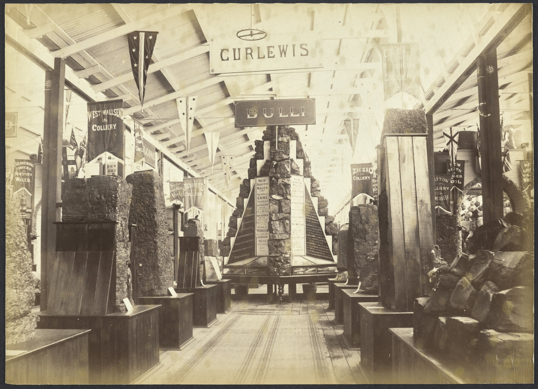 New South Wales Court showing display of coal samples