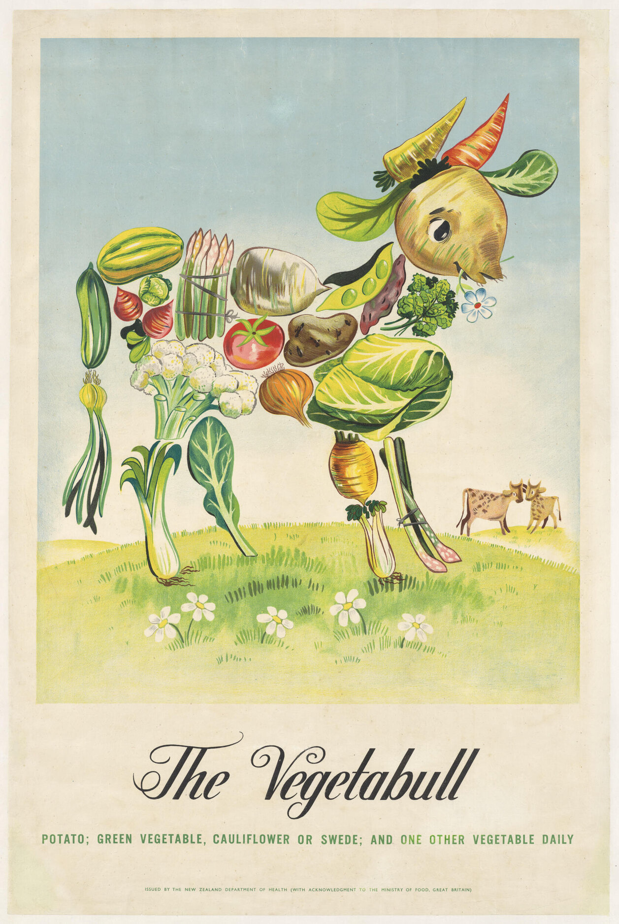 "The Vegetabull Potato; Green Vegetable, Cauliflower Or Swede; And One Other Vegetable Daily"