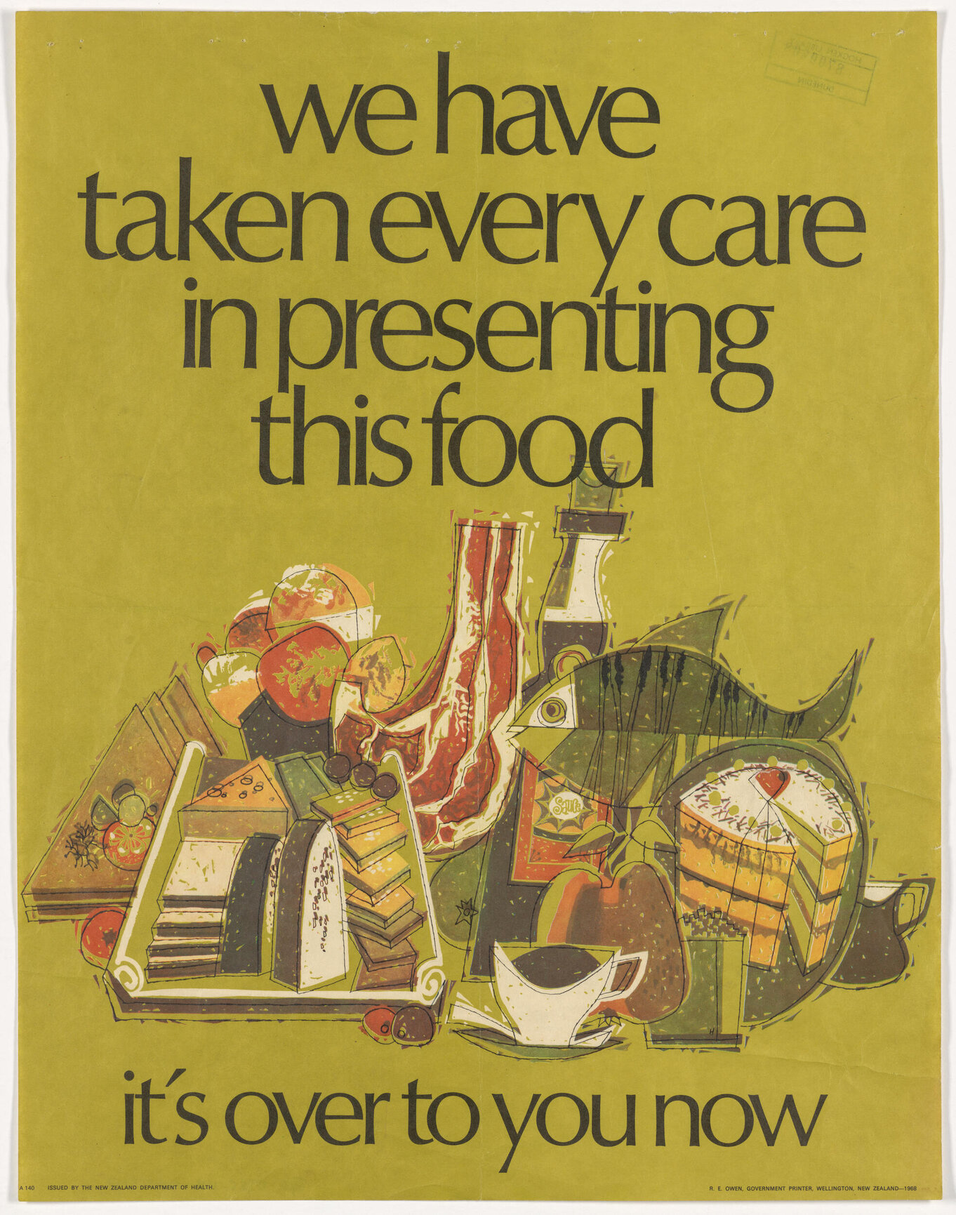 "we have taken every care in presenting this food it's over to you now"