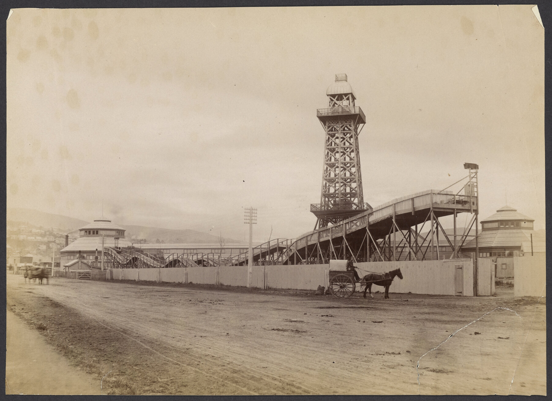 Eiffel Tower and roller coaster