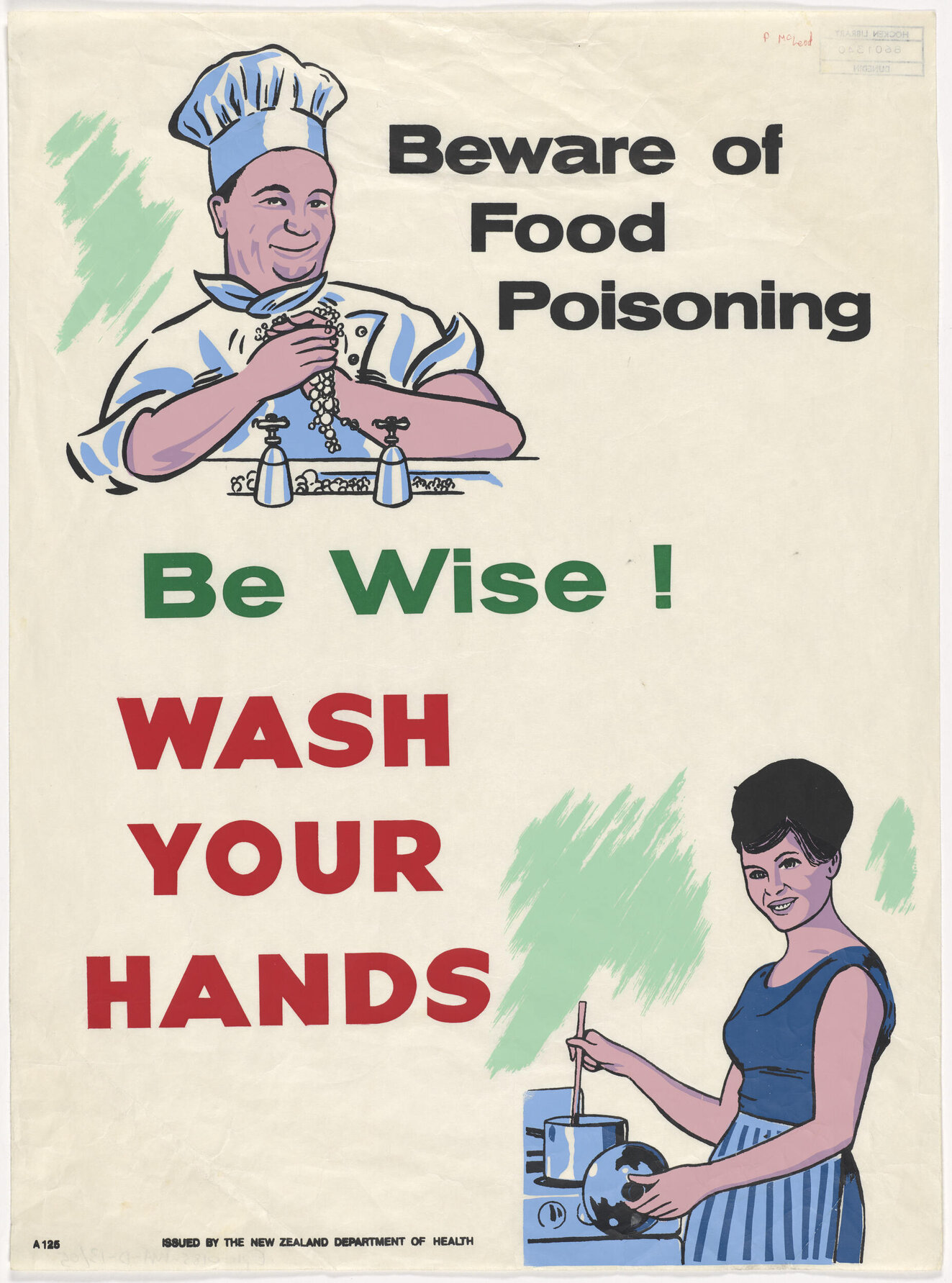 "Beware of Food Poisoning Be Wise! Wash Your Hands"
