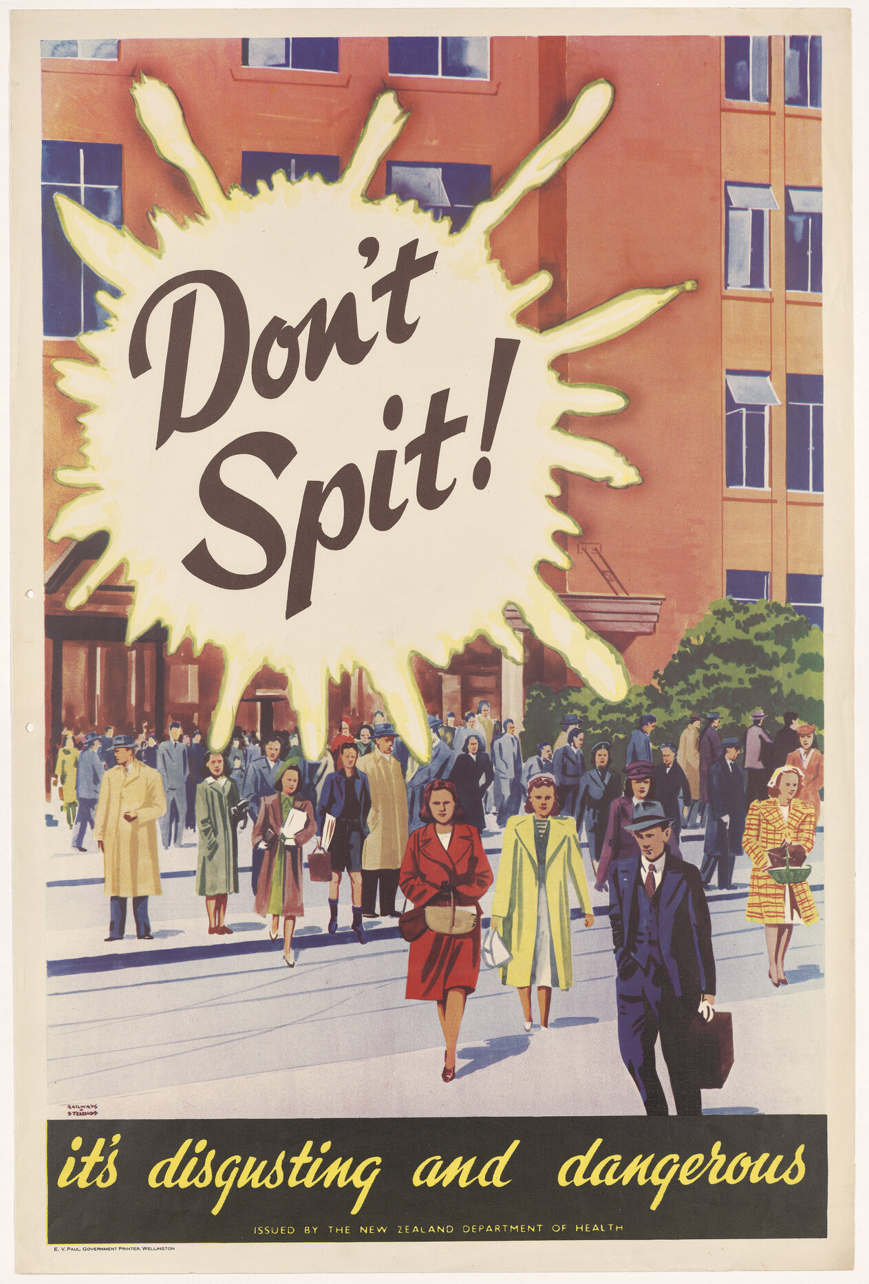 "Don't Spit! it's disgusting and dangerous"