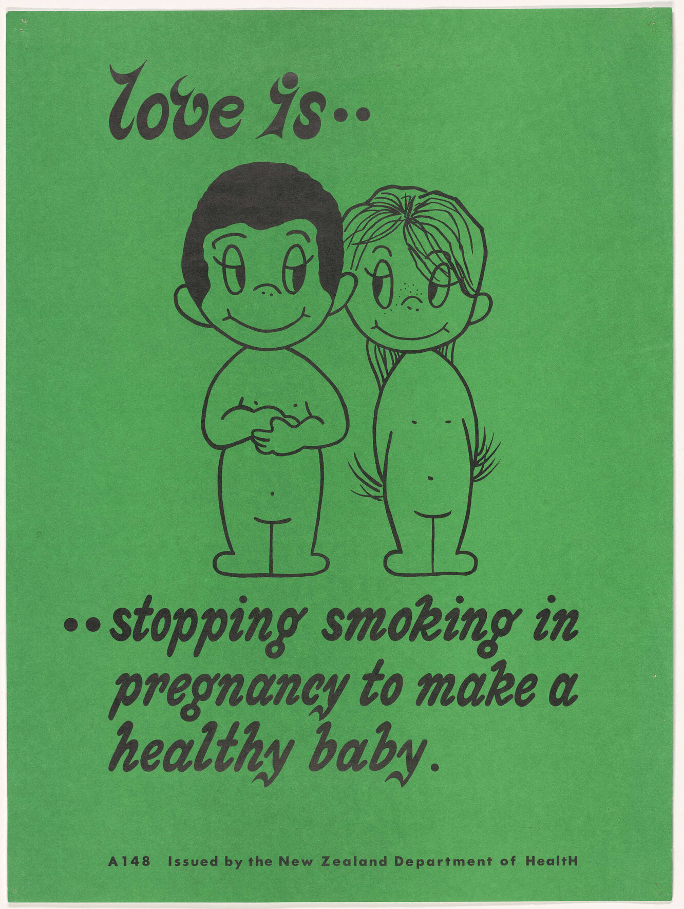 "love is.. ..stopping smoking in pregnancy to make a healthy baby."