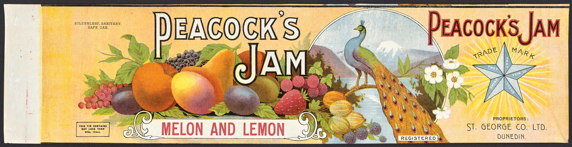"Peacock's Jam Melon And Lemon"