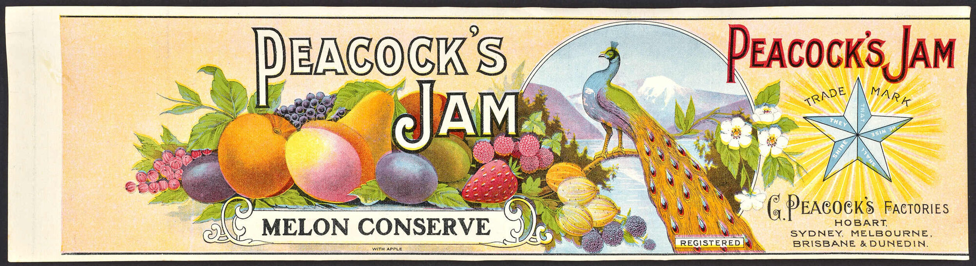 "Peacock's Jam Melon Conserve"