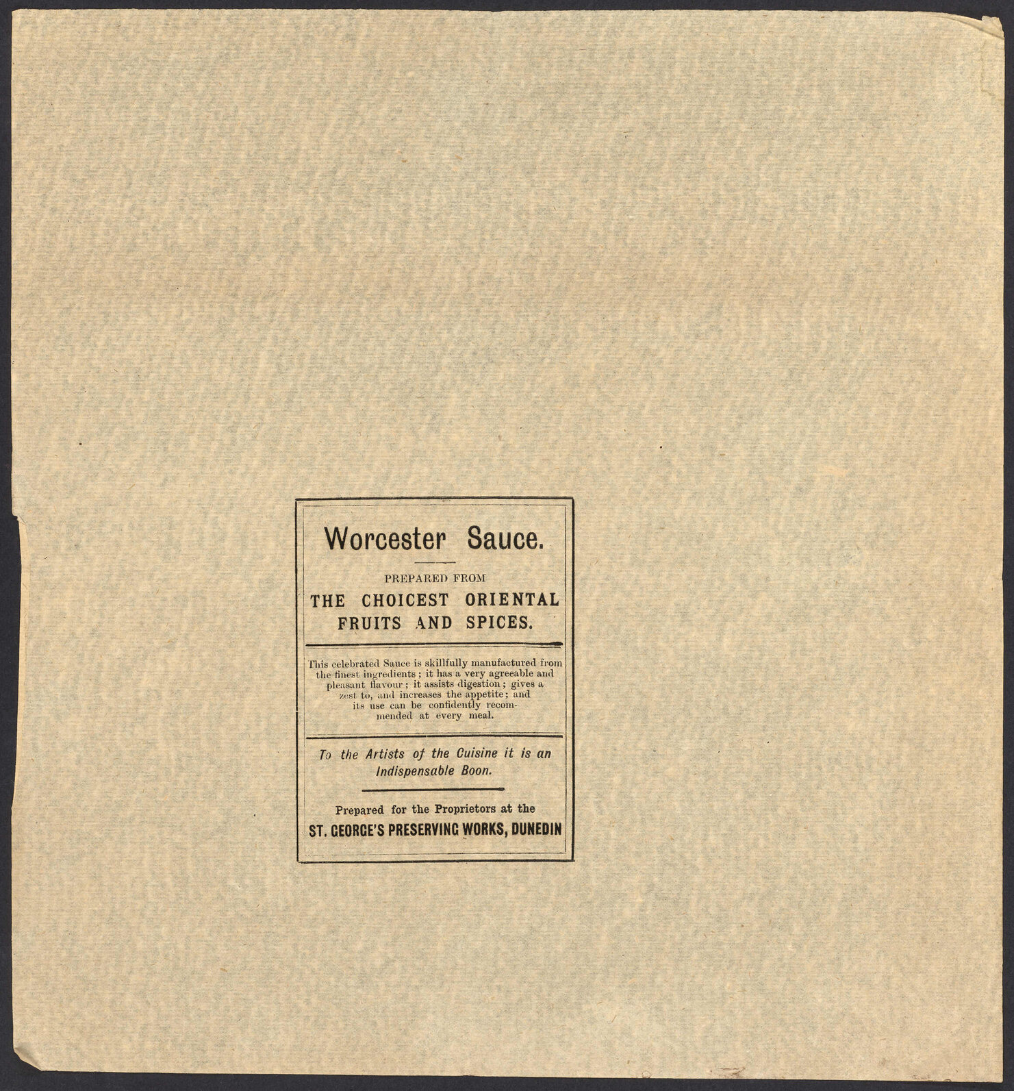 "Worcester Sauce."