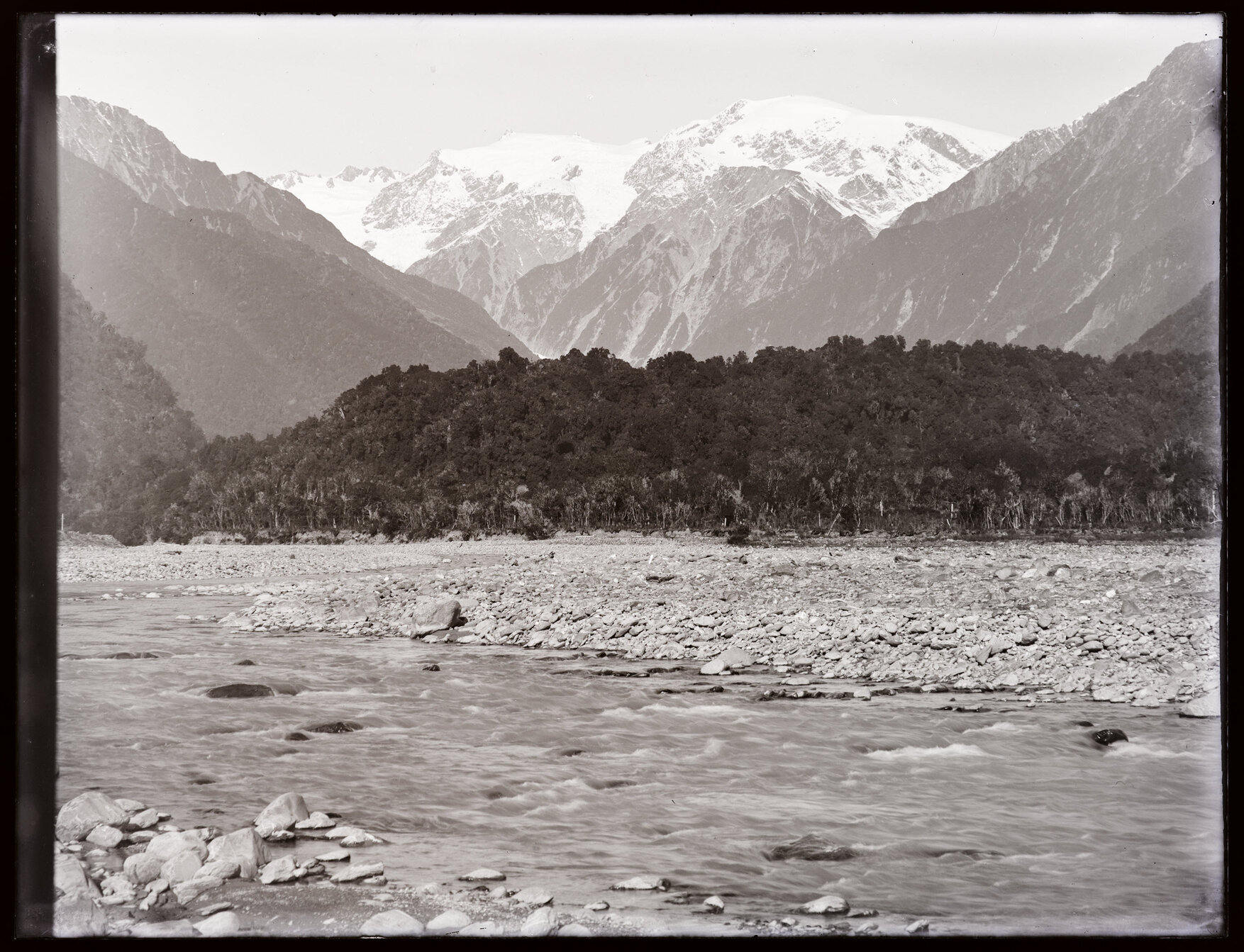 Fox River, snowy peaks behind 