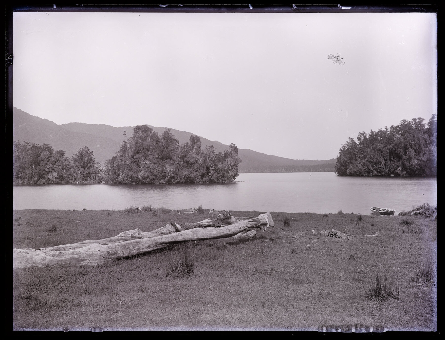 View from shore across unidentified body of water