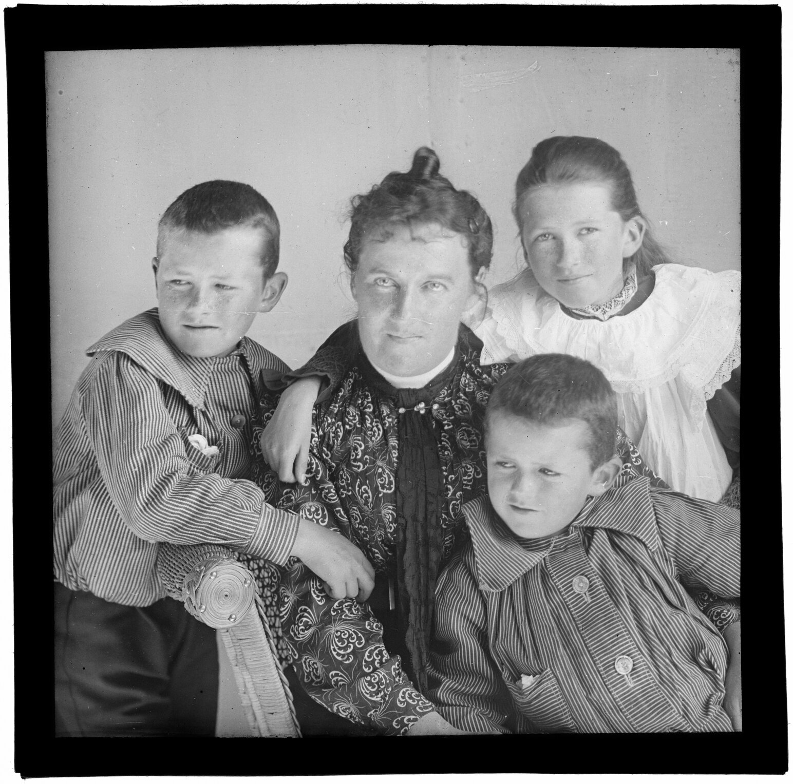 Woman with three children