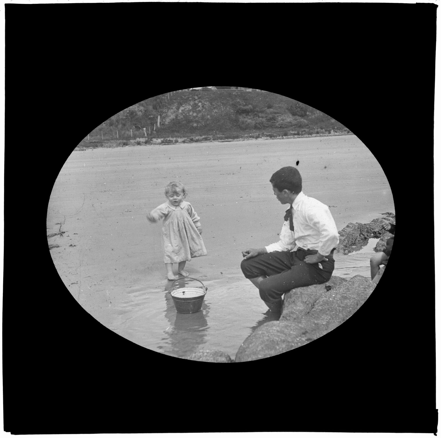 Two children at beach