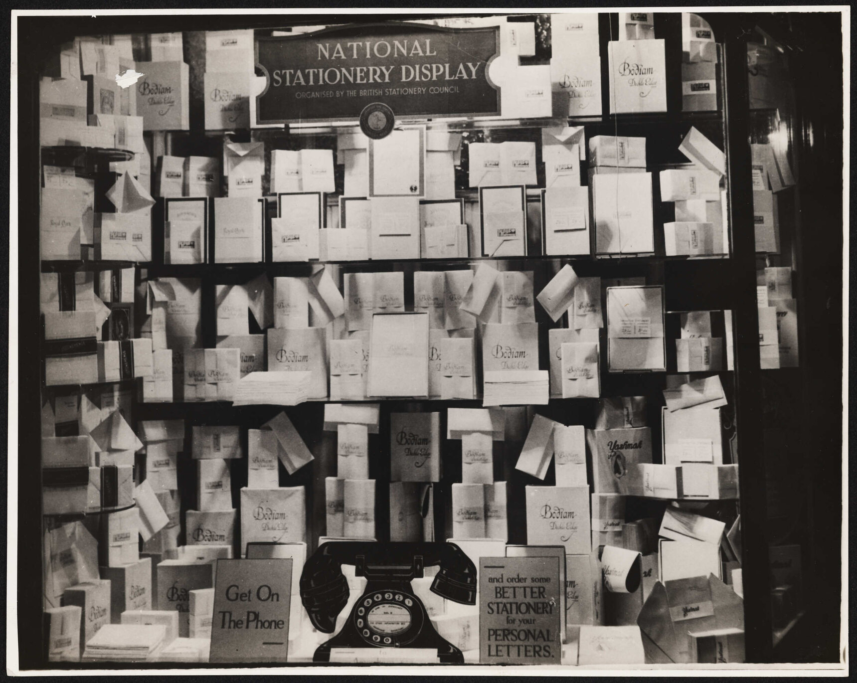 'Get on the phone', National Stationery Display, London
