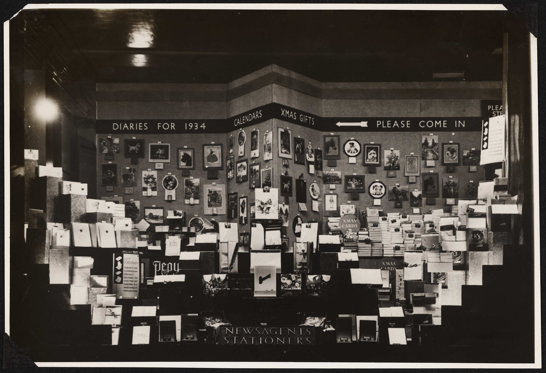 Stationery window display for W.H. Smith &amp; Son, London