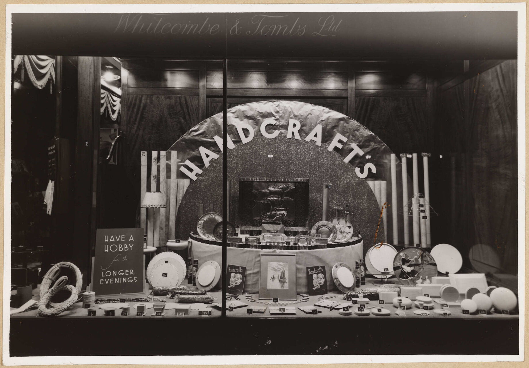 Handcrafts window display