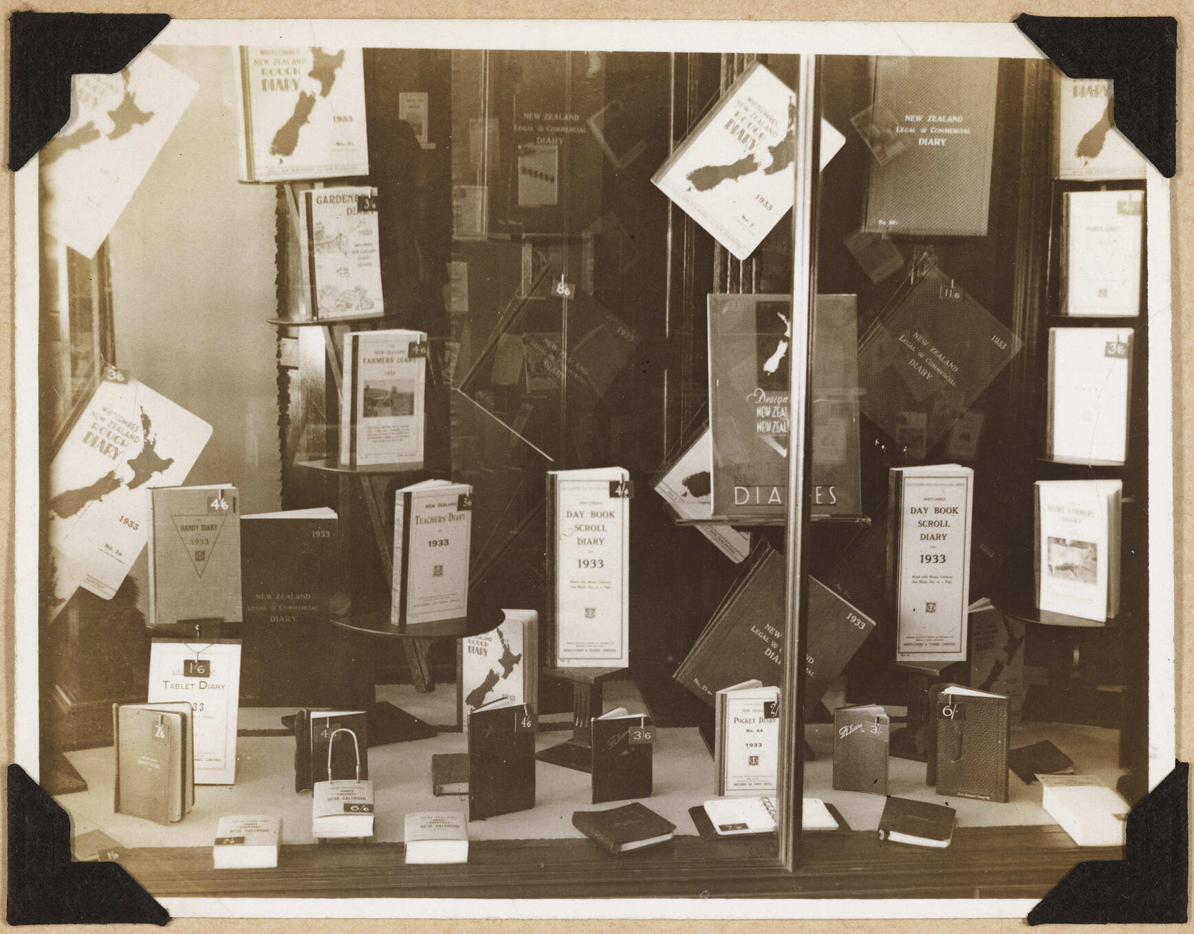 Diaries window display