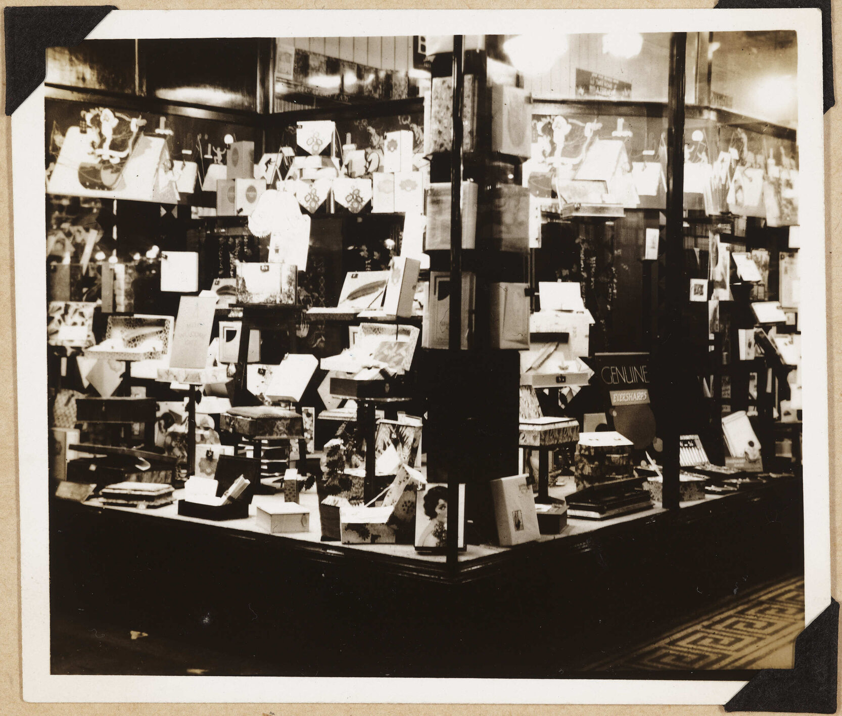 Boxed stationery window display