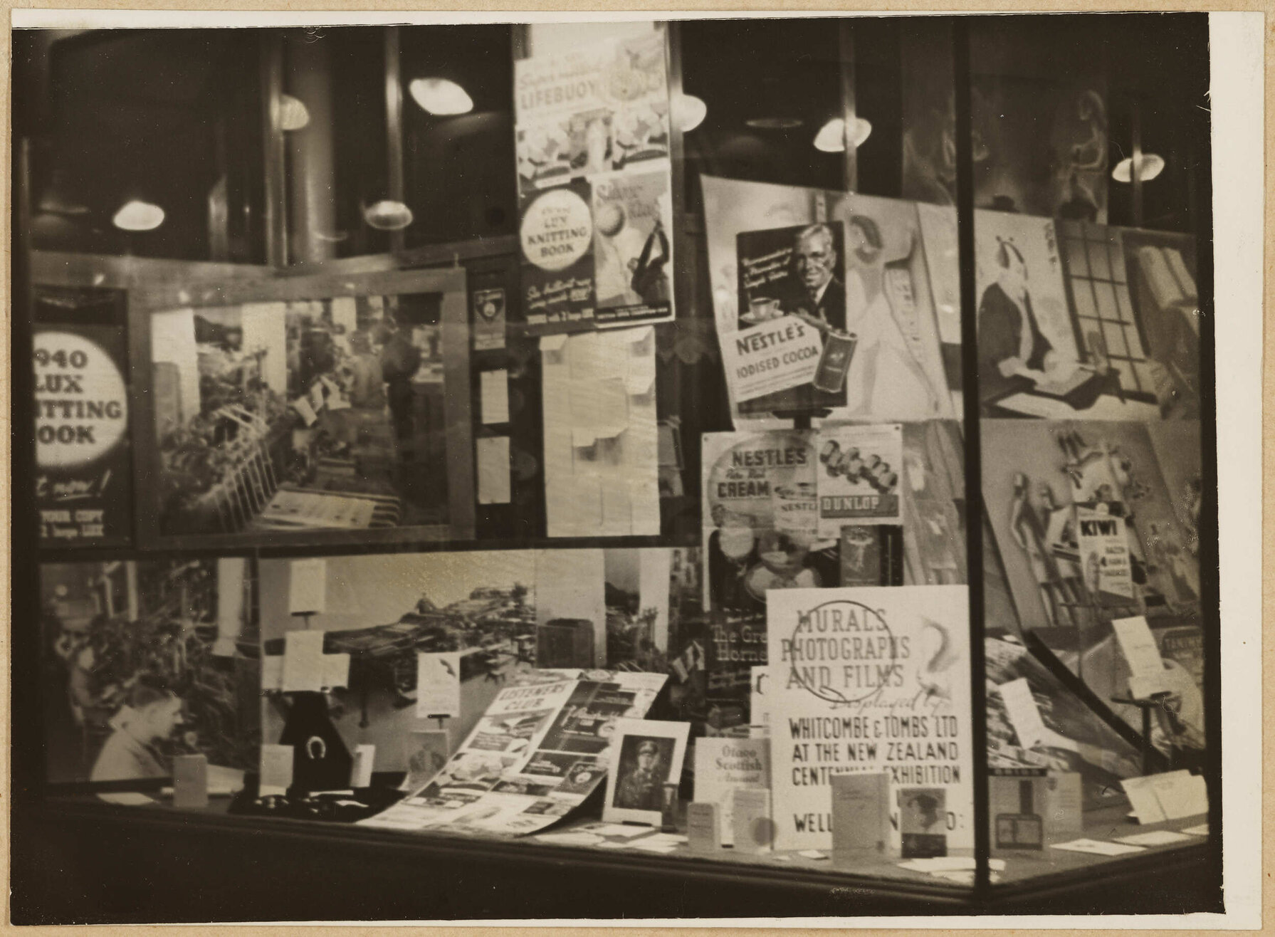 'Murals, photographs and films' window display