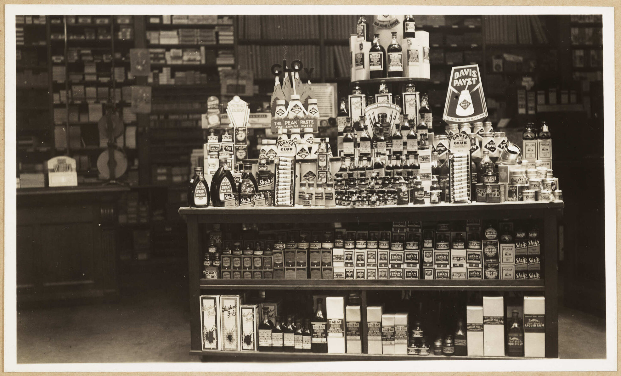 Ink and paste shop display
