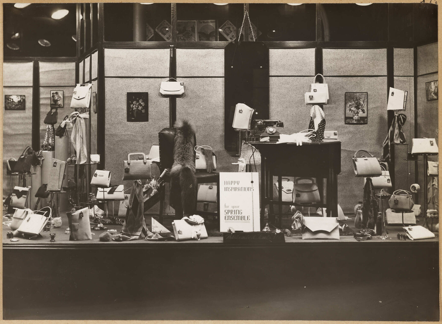 'Happy inspirations for your spring ensemble', window display