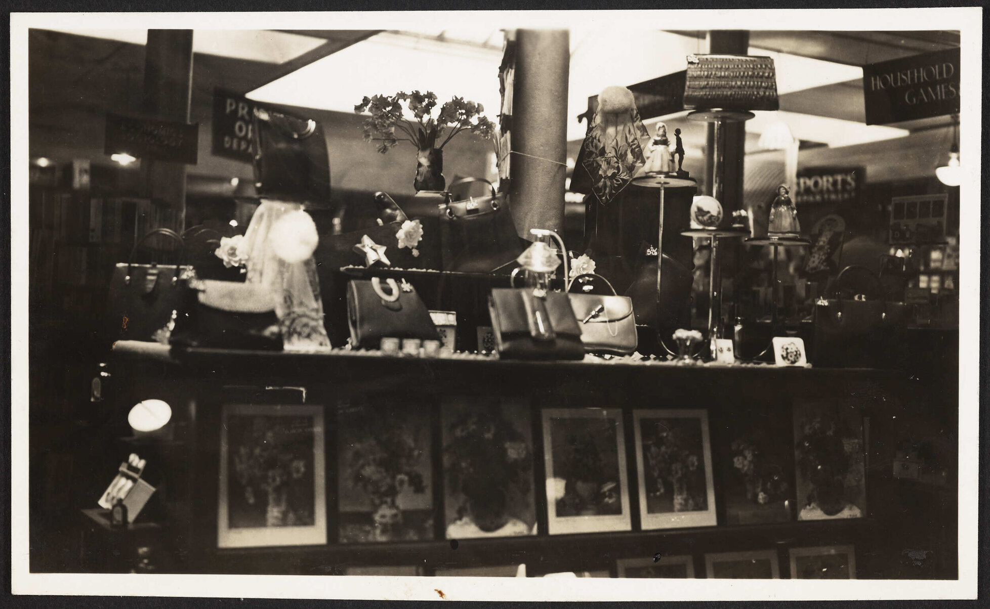 Shop display, including handbags