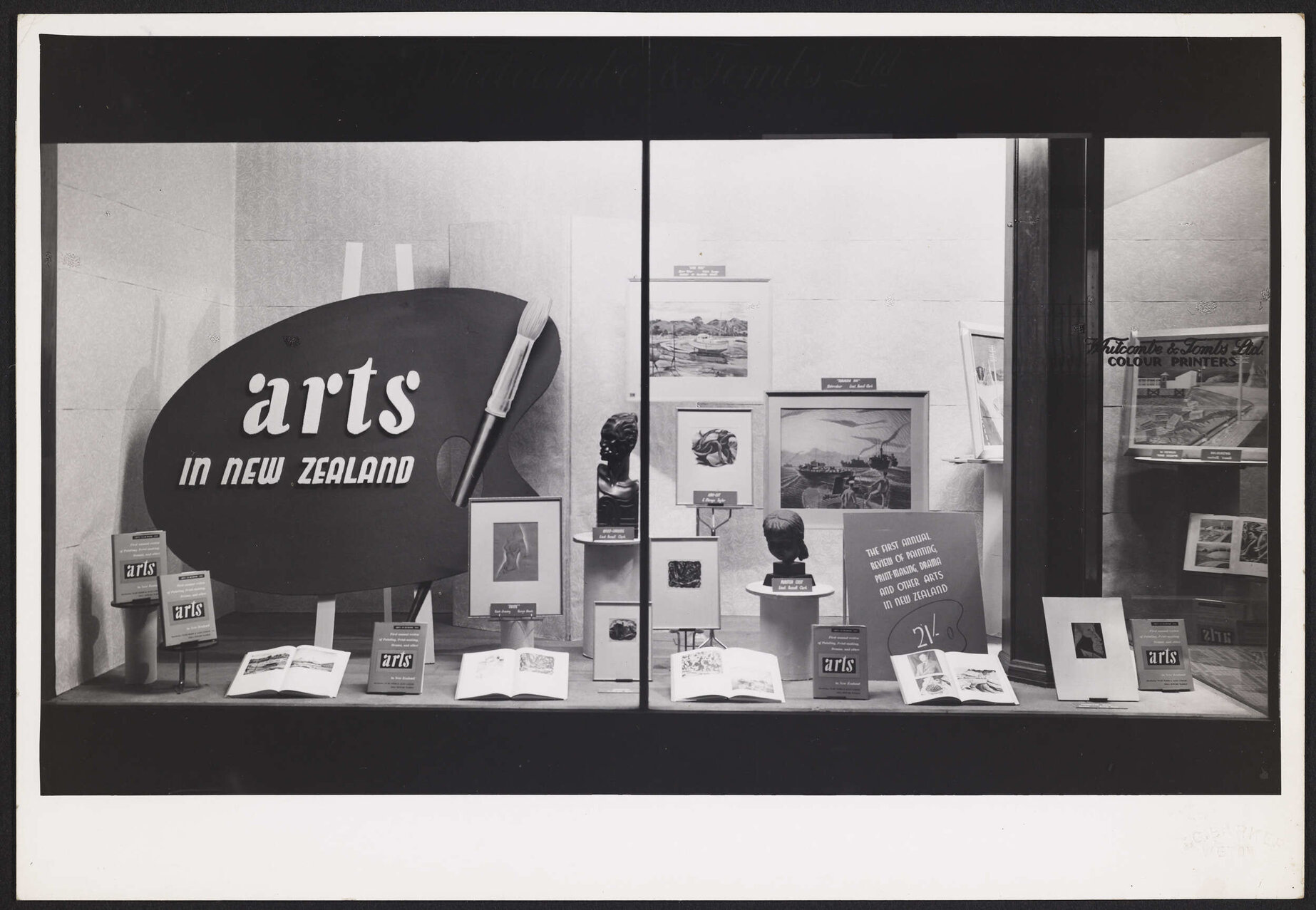 'Arts in New Zealand' window display