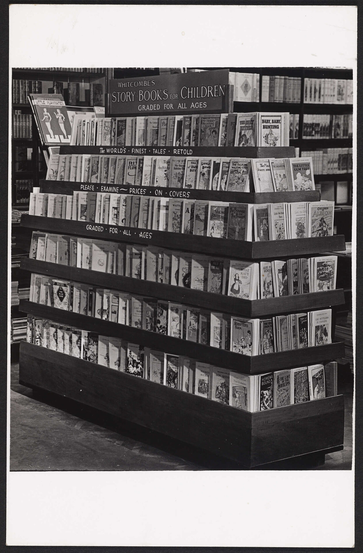 'Whitcombe's Story Books for Children' shop display