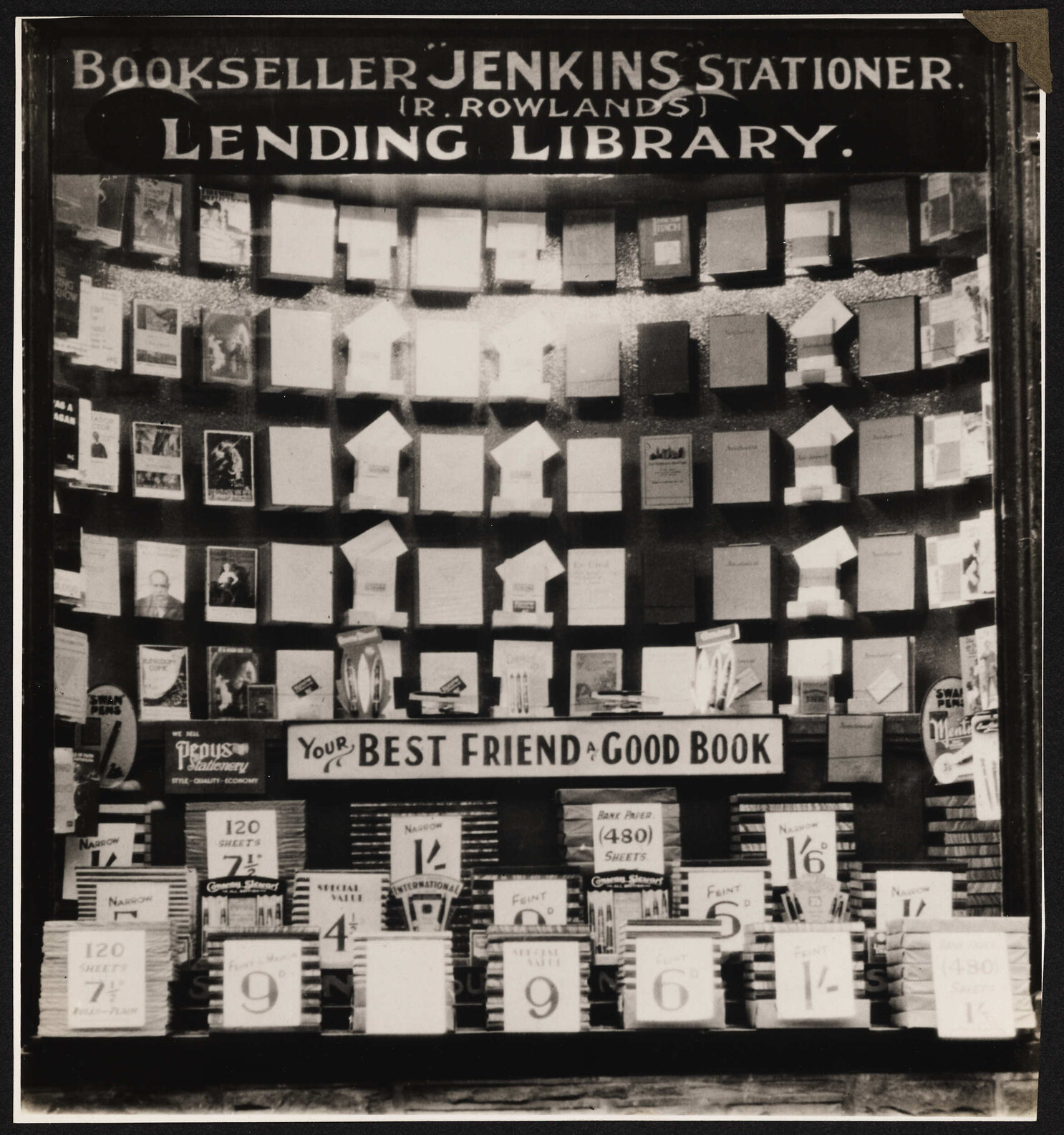 'Your best friend a good book' window display, London