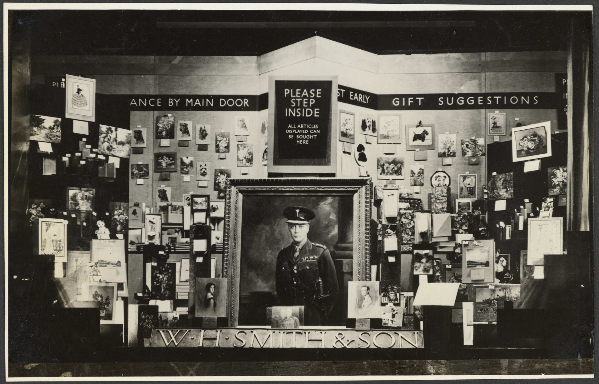 Giftware window display for W.H. Smith &amp; Son, London