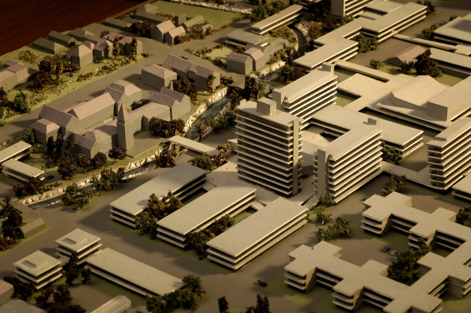 1960s model of proposed university campus