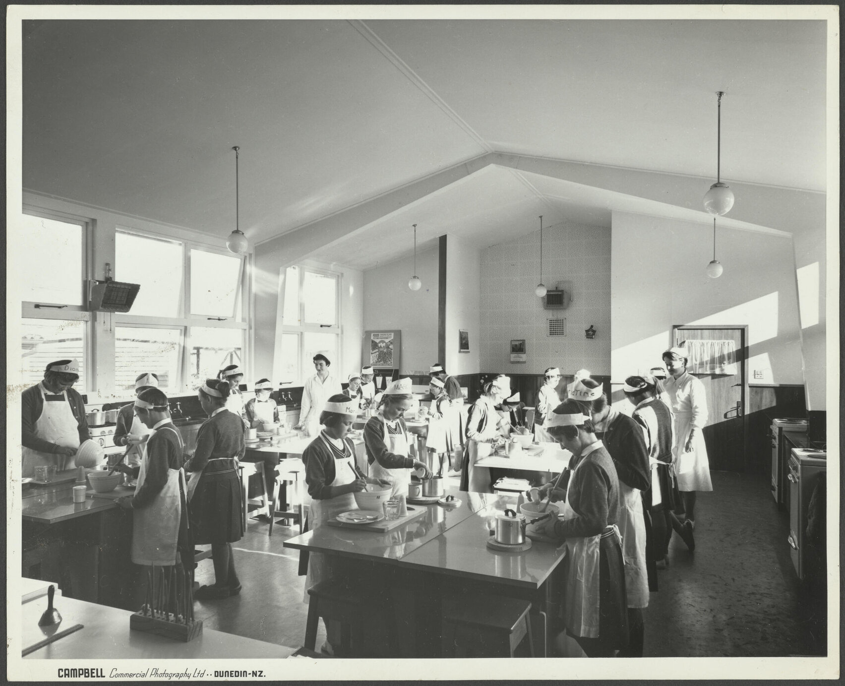 Home economics room at Tahuna Intermediate School