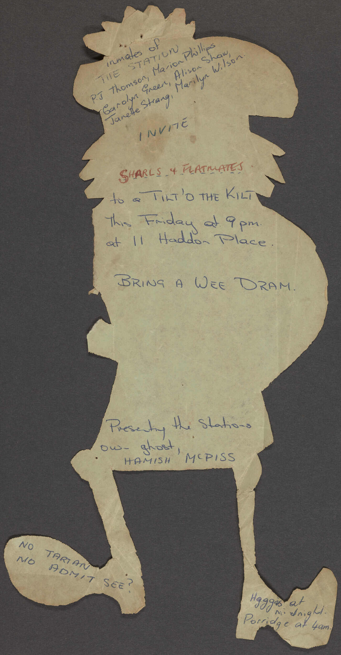 "Tilt 'O The Kilt" Invitation