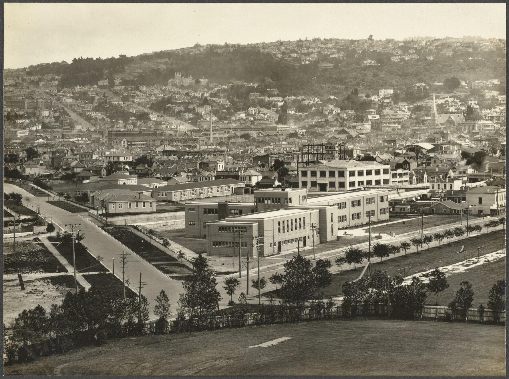 View over Dunedin Training College from Logan Point