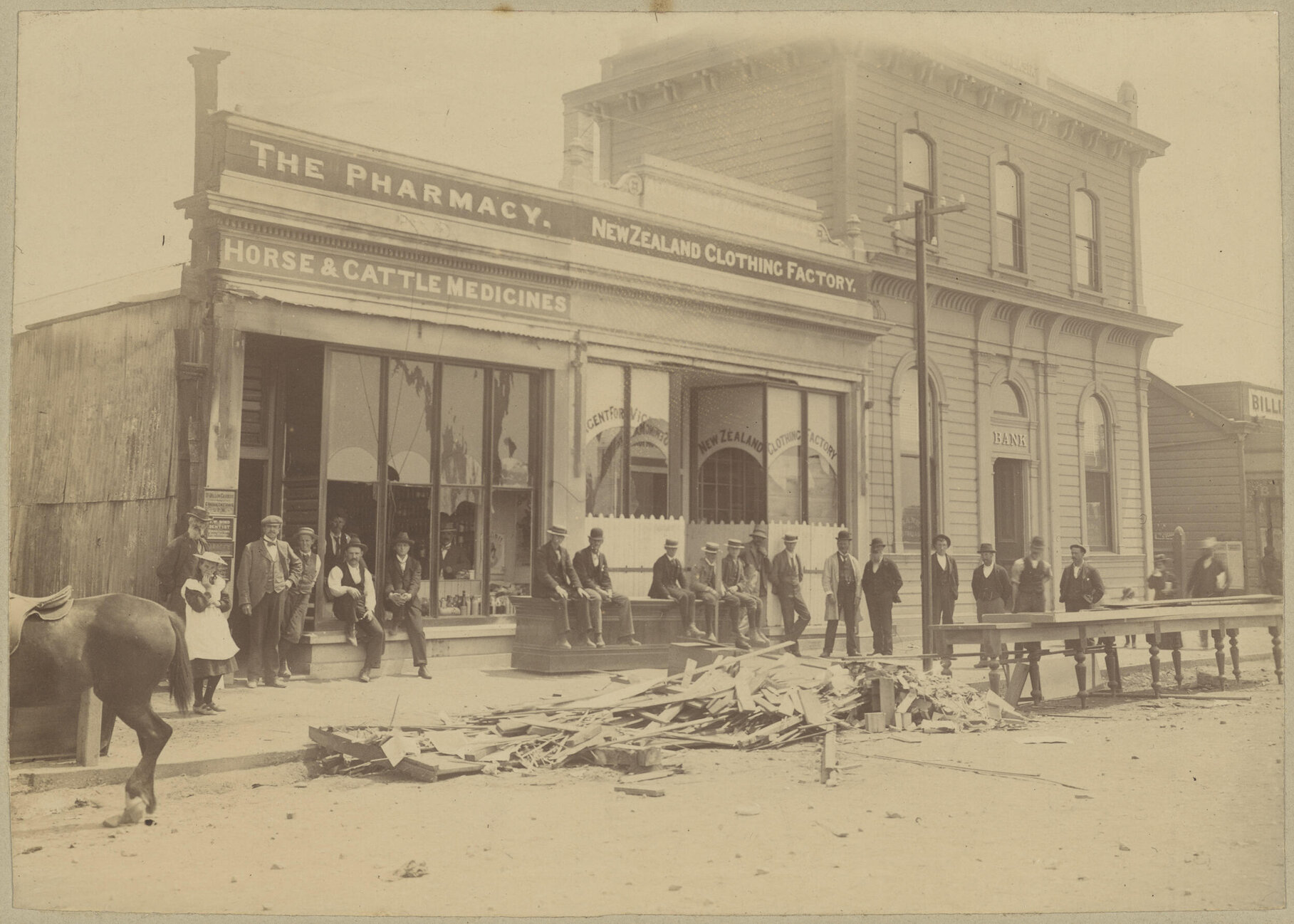 Scene after fire in Broadway, Stratford