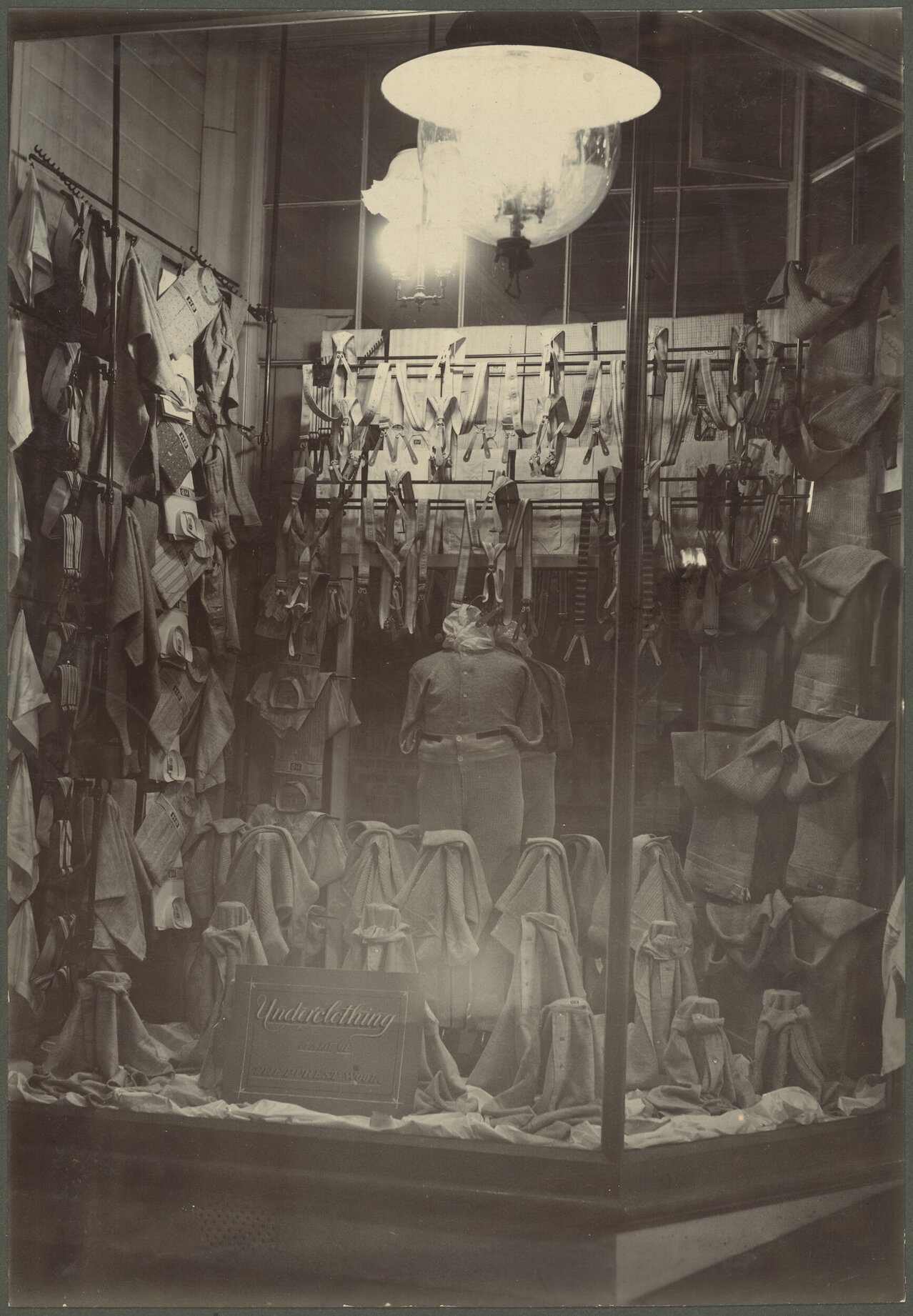 Wool underclothing window display