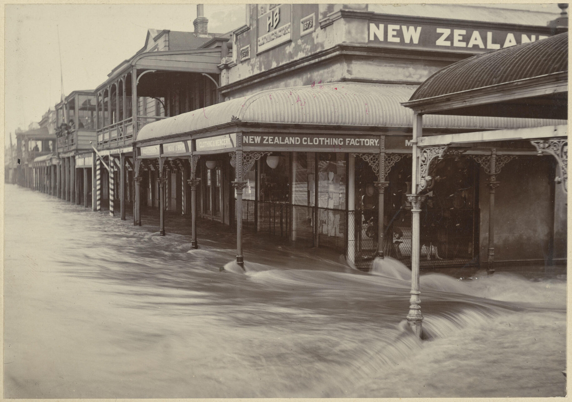 Mawhera Quay under flood