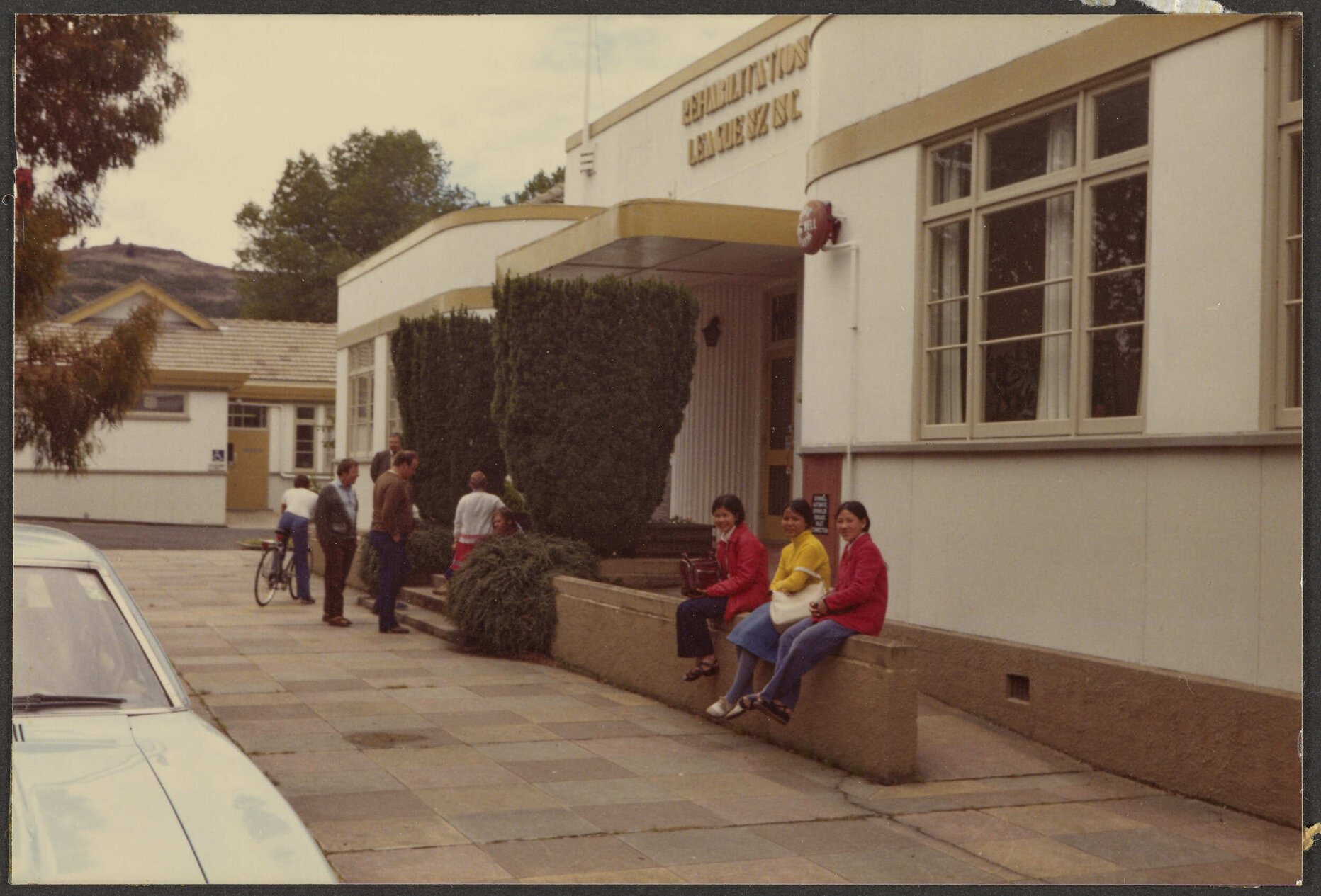 People outside Rehabilitation League training centre on open day